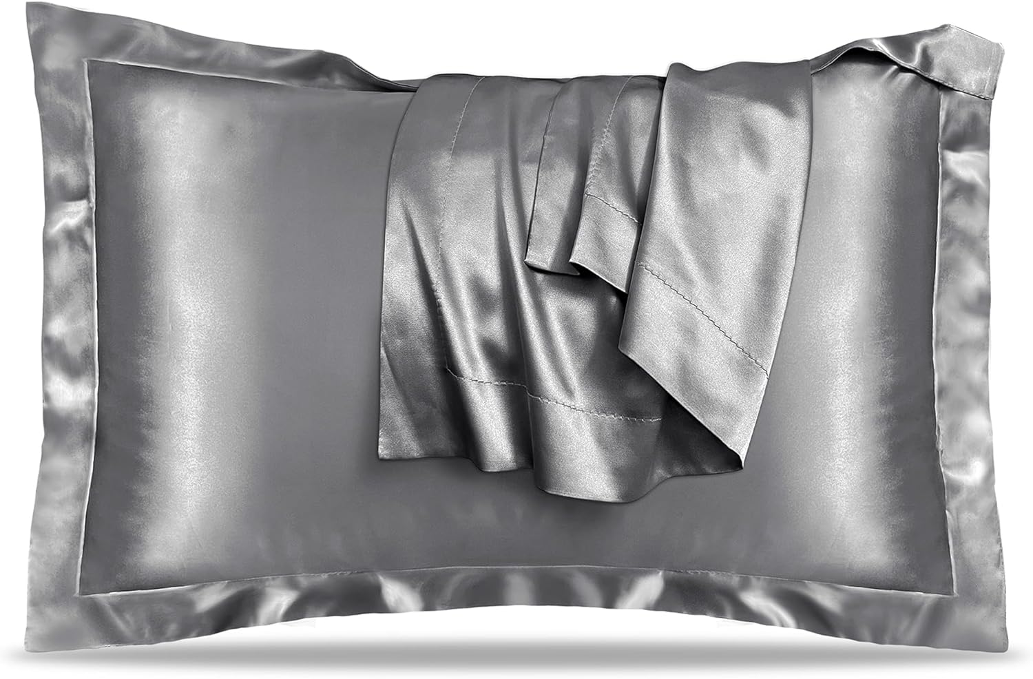 UQQU Natural Mulberry Silk Pillowcase for Hair and Skin Health, Standard Size 50...