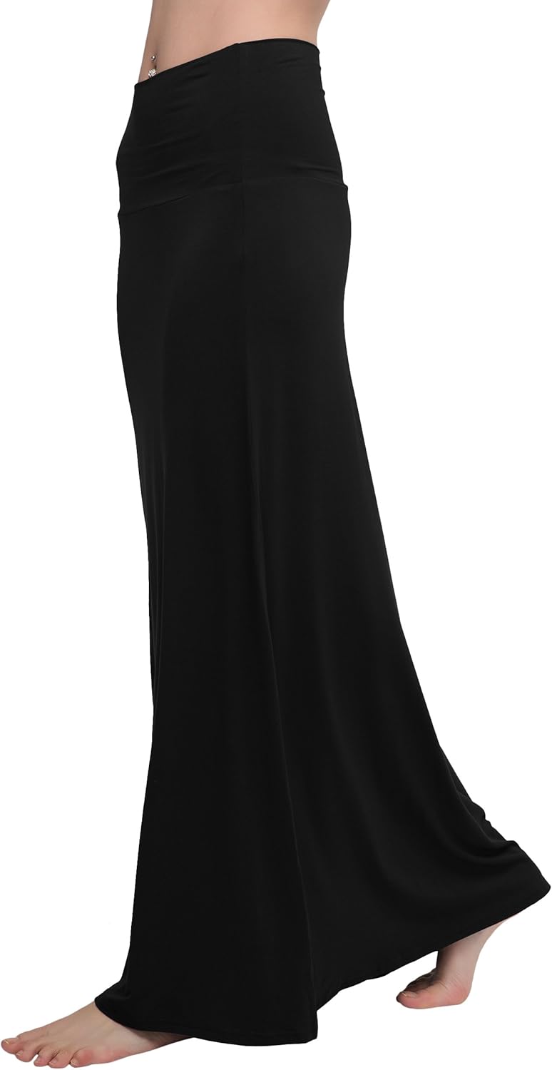 Urban CoCo Women's Casual Ruched Stretchy High Waist A-Line Skirt Pleated Flared...