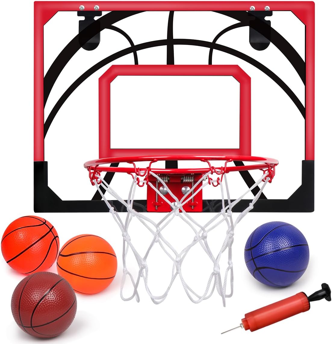 LOYO Basketball Hoop for Kid, Mini Basketball Hoop for Door with 4 Balls and Net...
