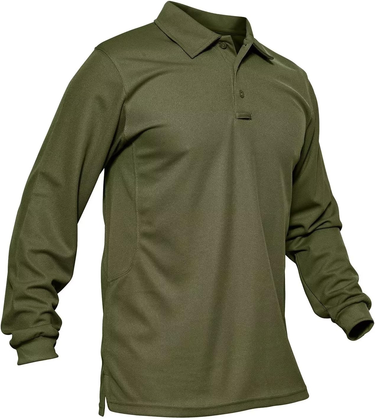 MAGCOMSEN Men's Polo Shirts 3 Button Quick Dry Performance Long Sleeve Tactical...