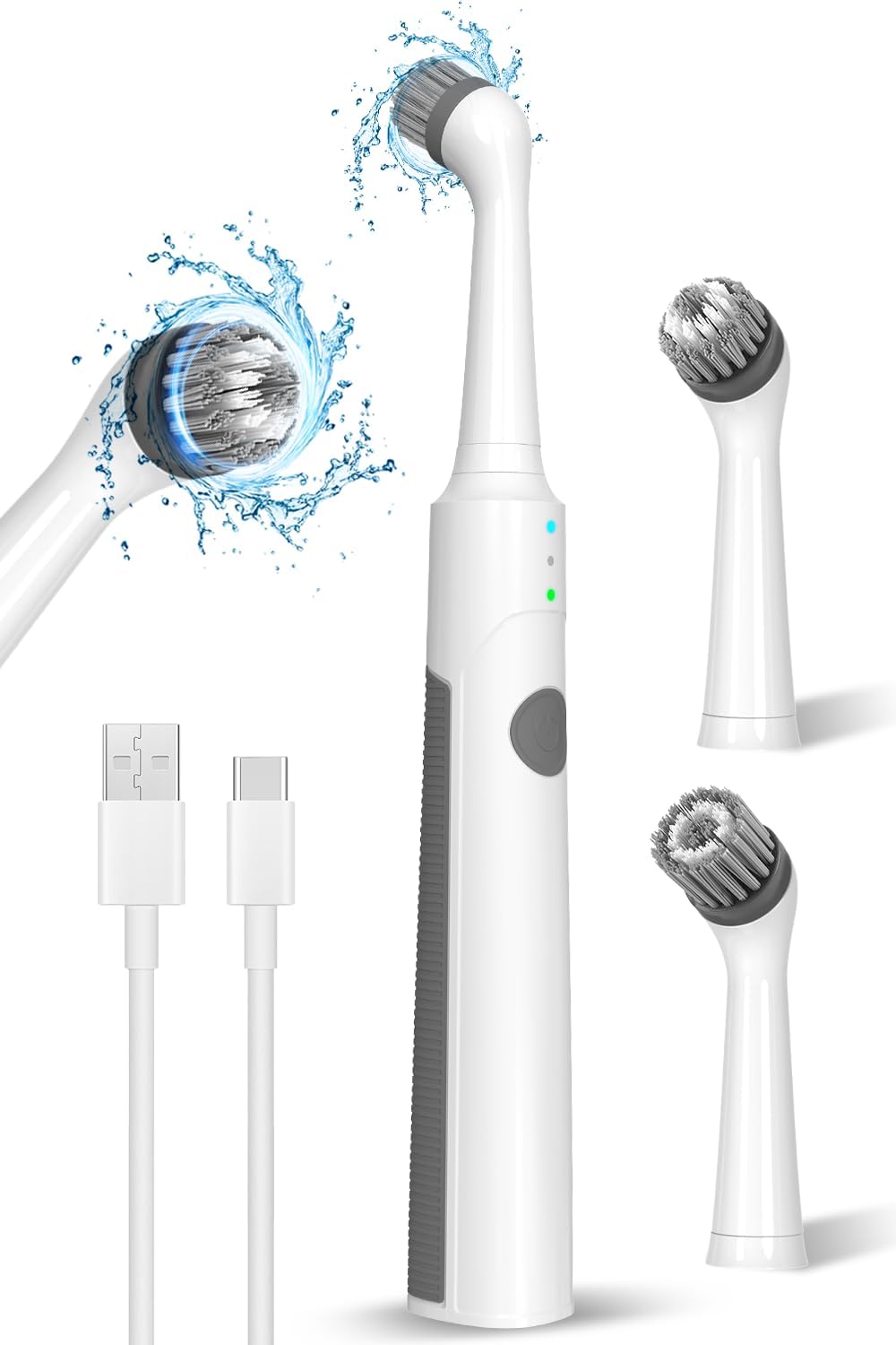 Electric Cleaning Brush Power Scrubber: Sonic Electric Scrubber Rechargeable Ele...
