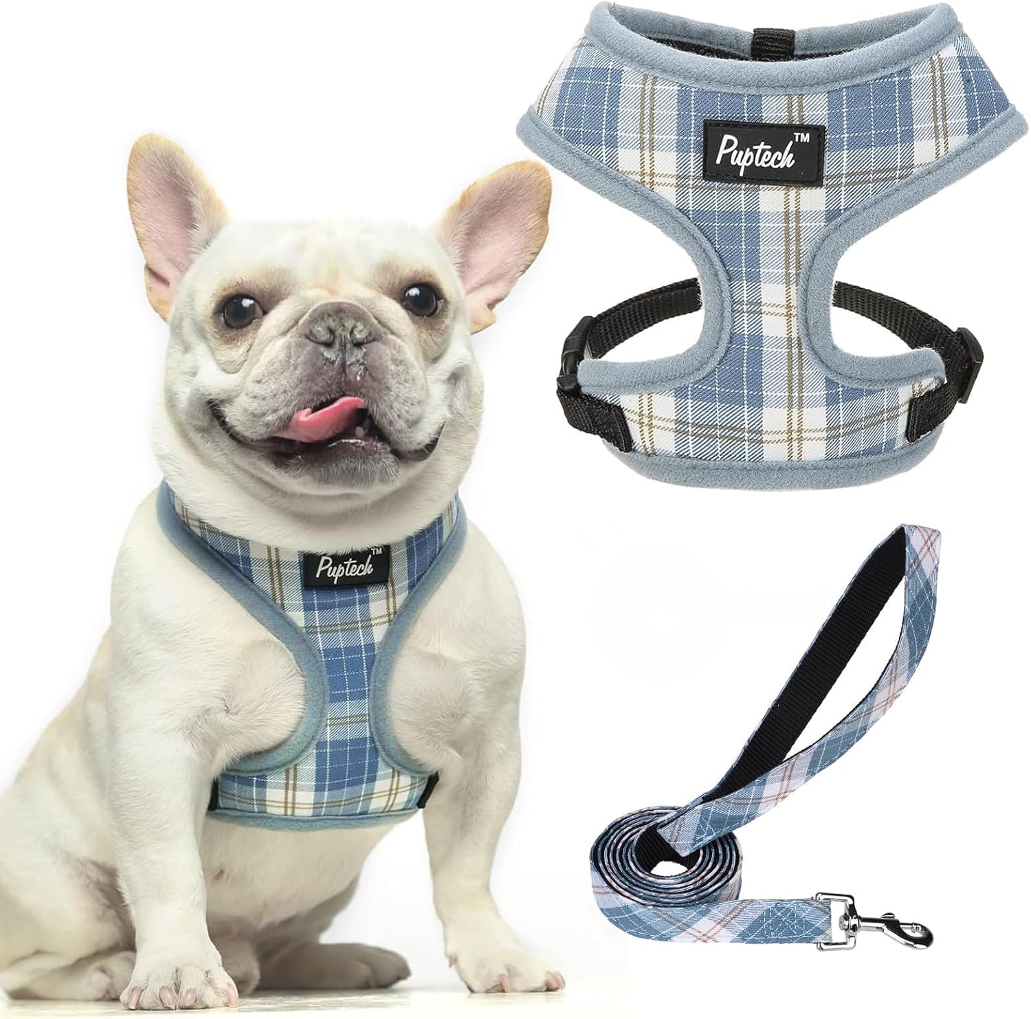 PUPTECK Soft Mesh Dog Harness and Leash Set Pet Puppy Cat Comfort Padded Vest No...