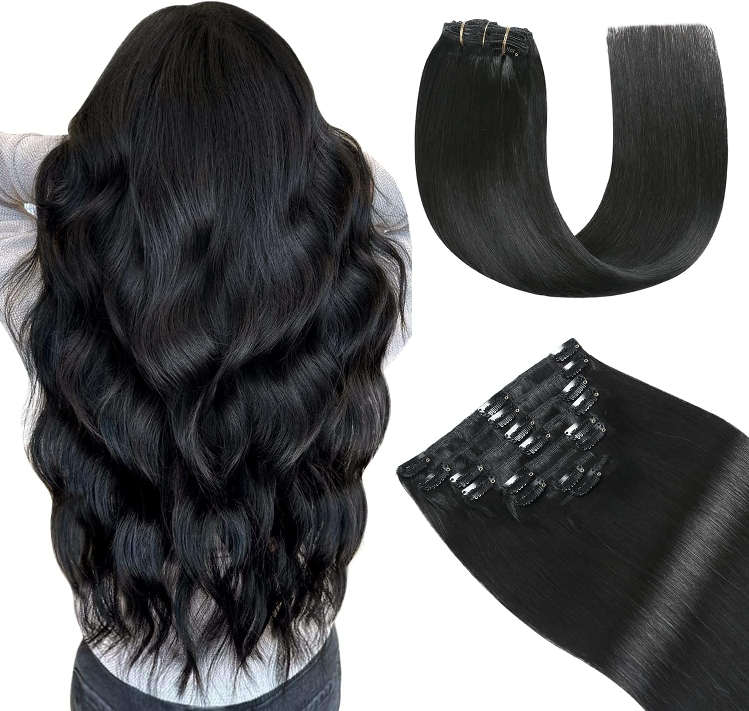 YILITE Hair Extensions, Special Clip In Hair Extensions for Natural Silky Finish...