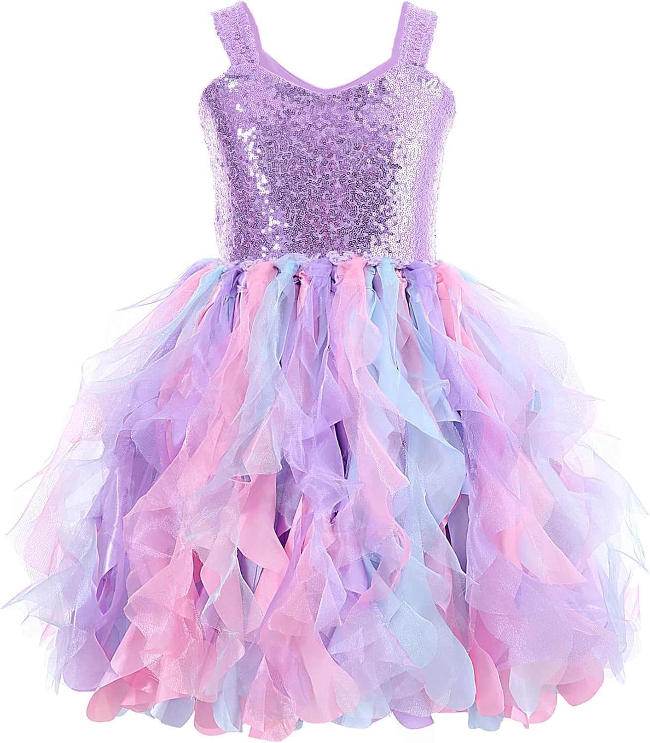 Suppromo Tutu Dress for Girls Sparkly Sequin Tulle Princess Birthday Party Dress...