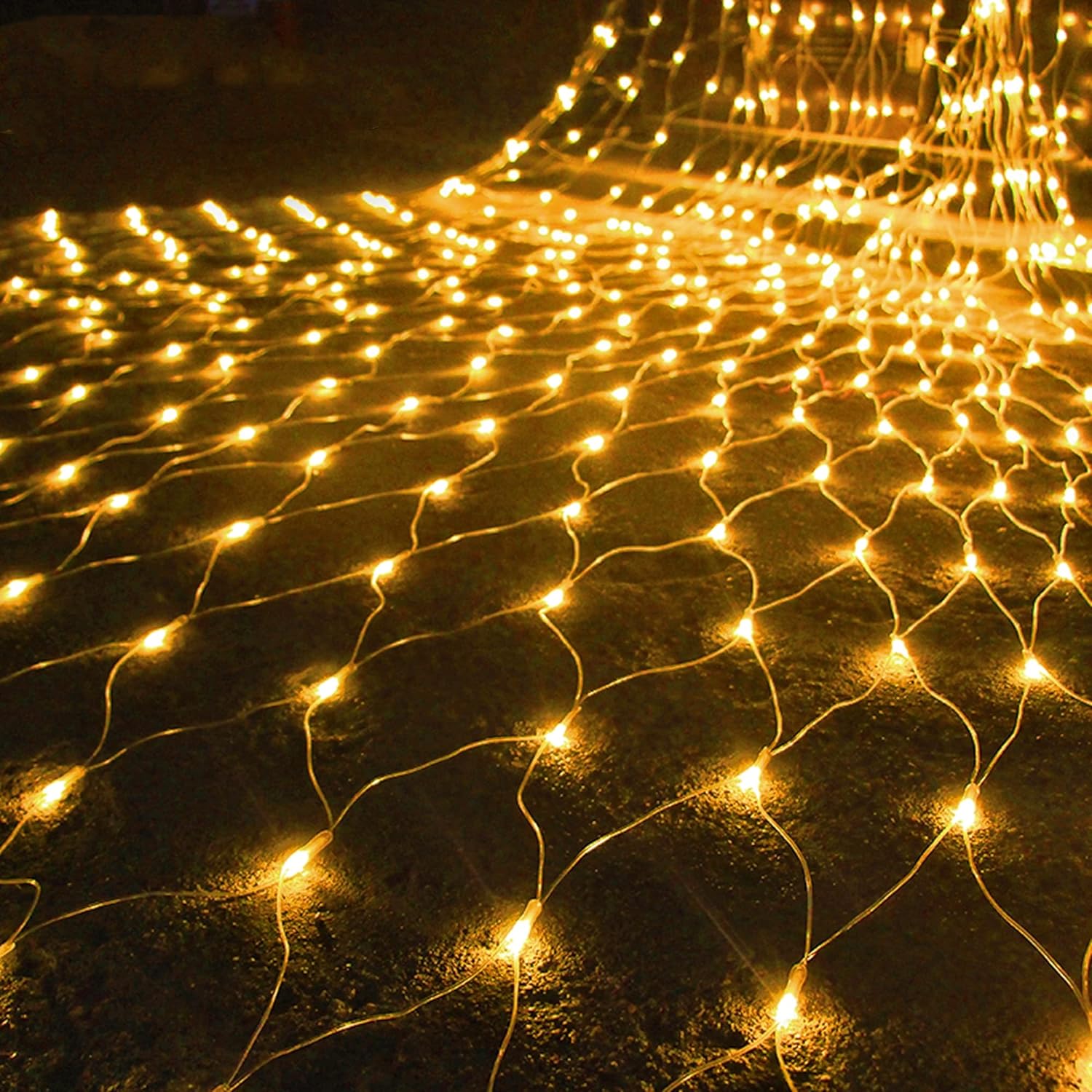 WATERGLIDE Outdoor Christmas Net Lights, 12FT x 5FT 360 LED Fairy String Light w...