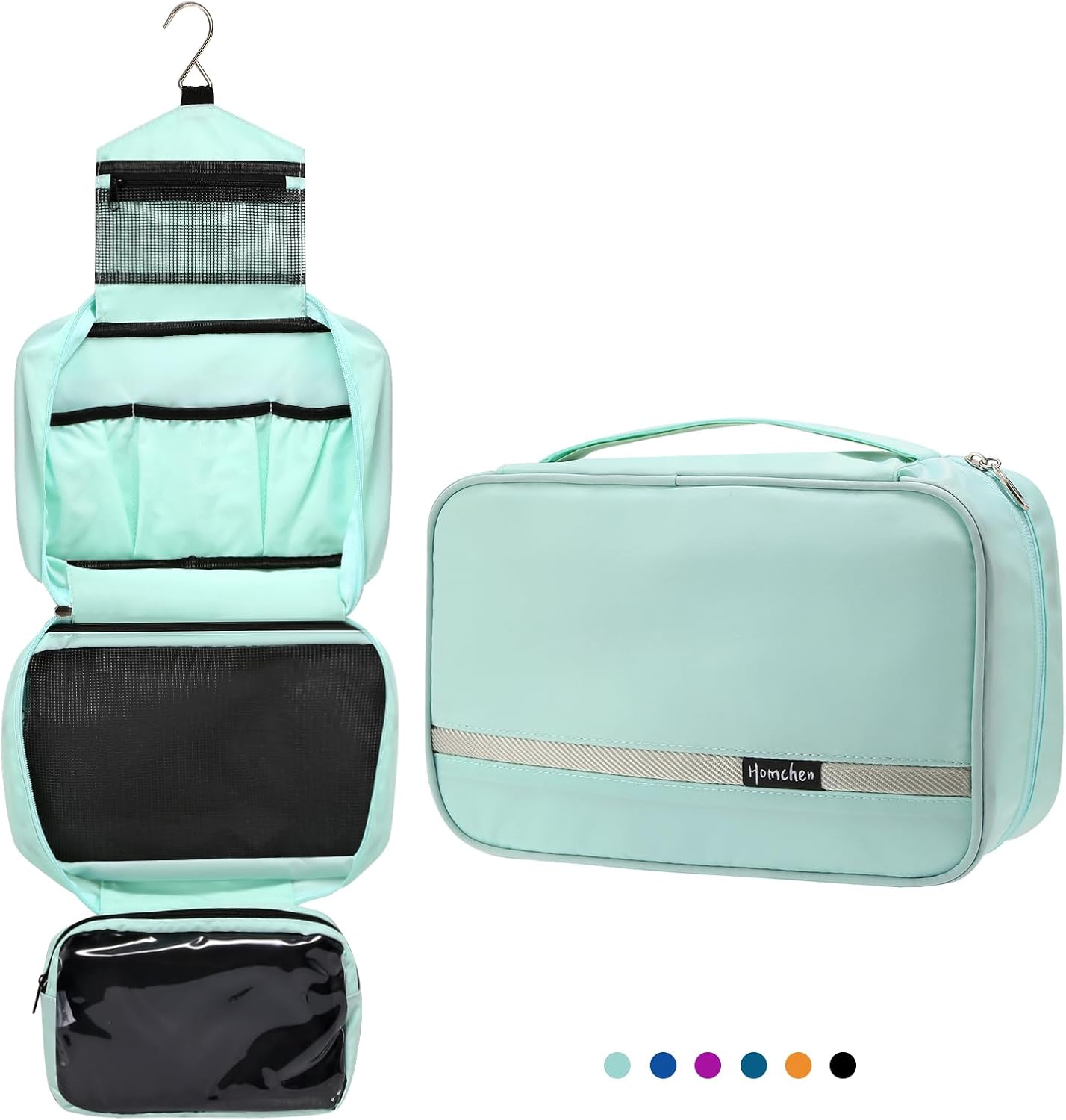 homchen Hanging Travel Toiletry Bag, Waterproof Folding Portable Cosmetic Bag, W...