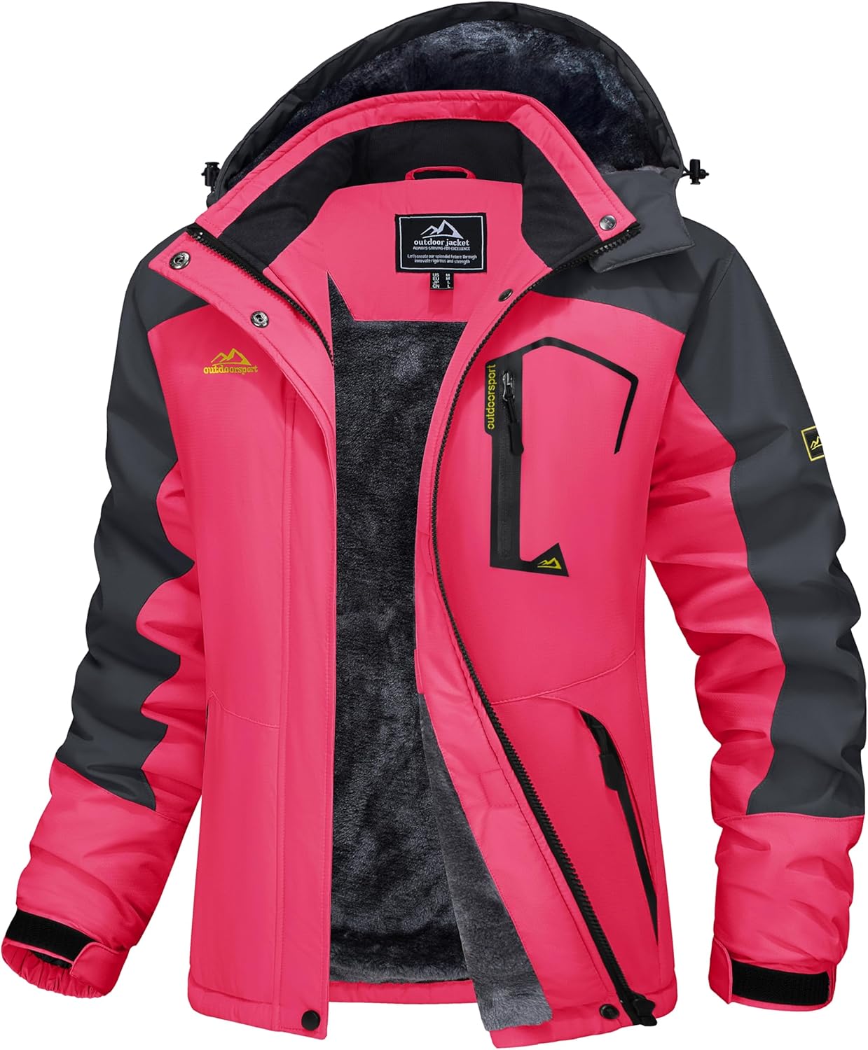 MAGCOMSEN Women's Ski Jacket Waterproof Insulated Snow Jacket Warm Windproof Win...