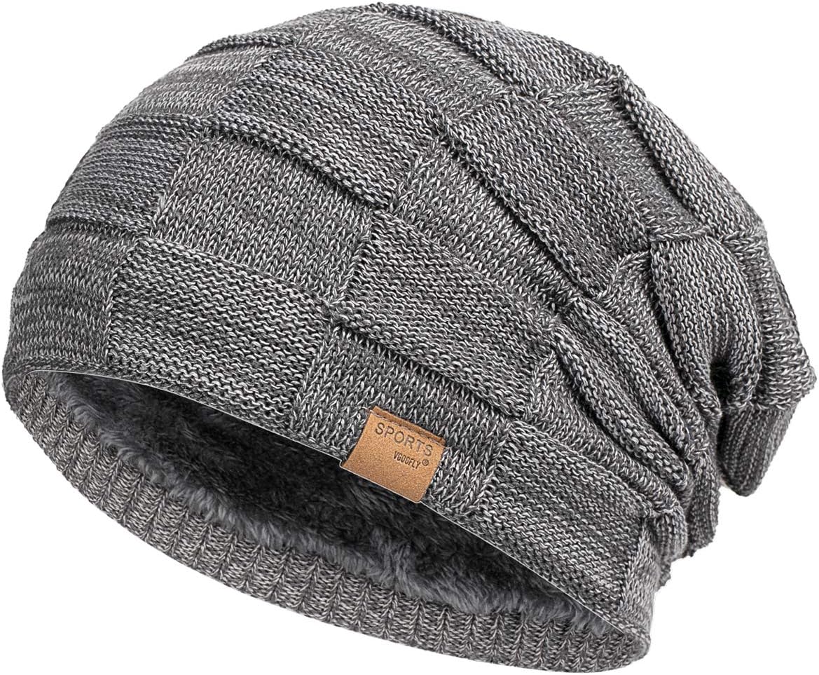 Vgogfly Slouchy Beanie for Men Winter Hats for Guys Cool Beanies Mens Lined Knit...