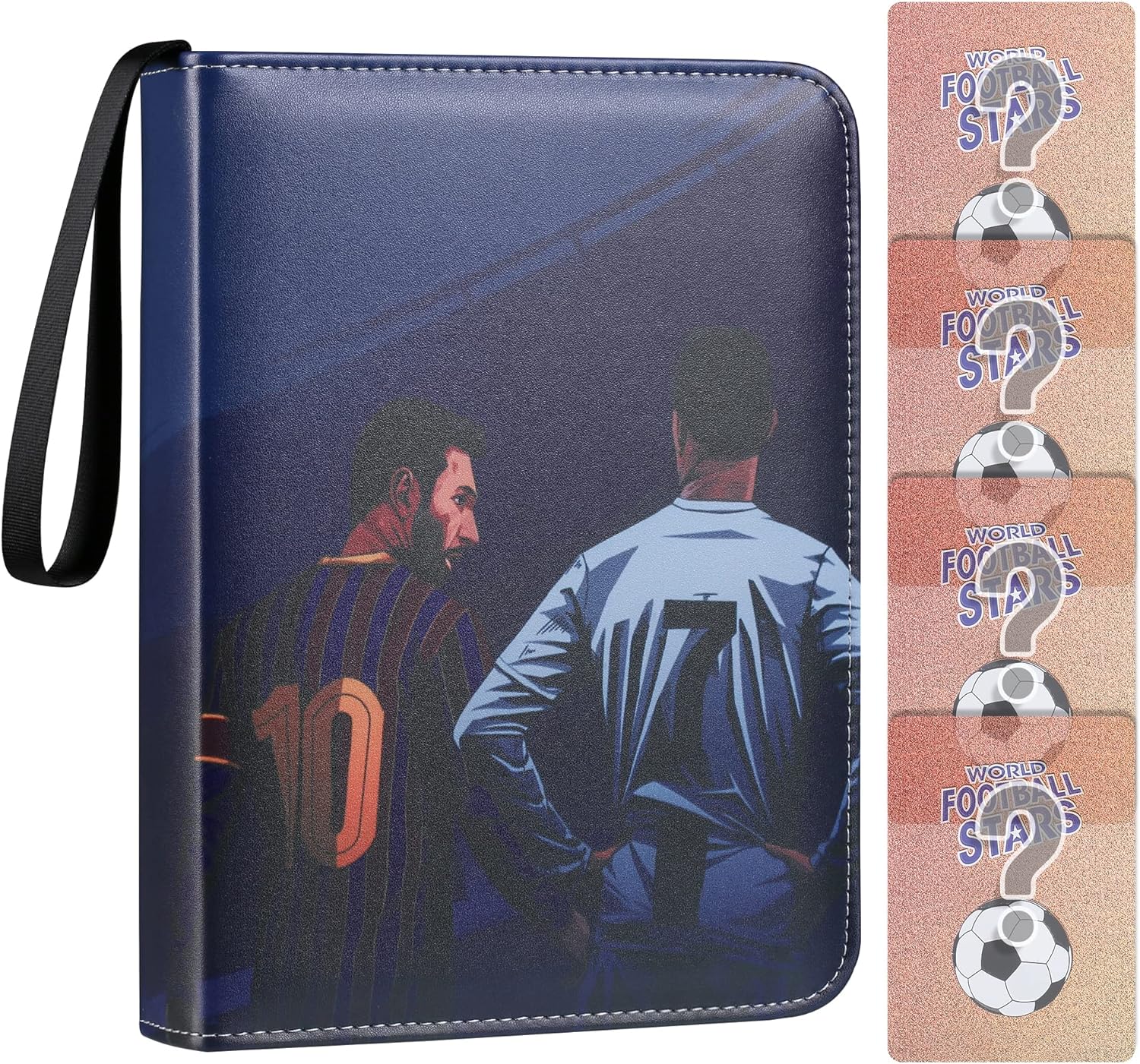 Trading Card Album for Football, Binder Card Holder, Fits 400 Cards with 50 Remo...