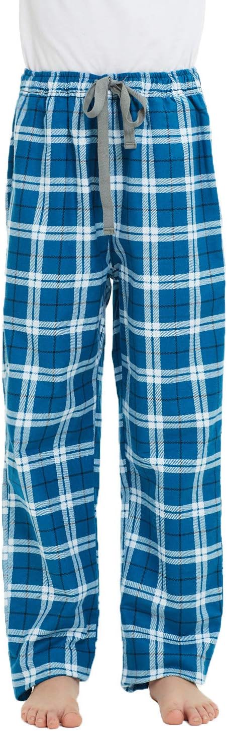 HiddenValor Big Boys Cotton Pajama Lounge Pants Cyan Blue Large