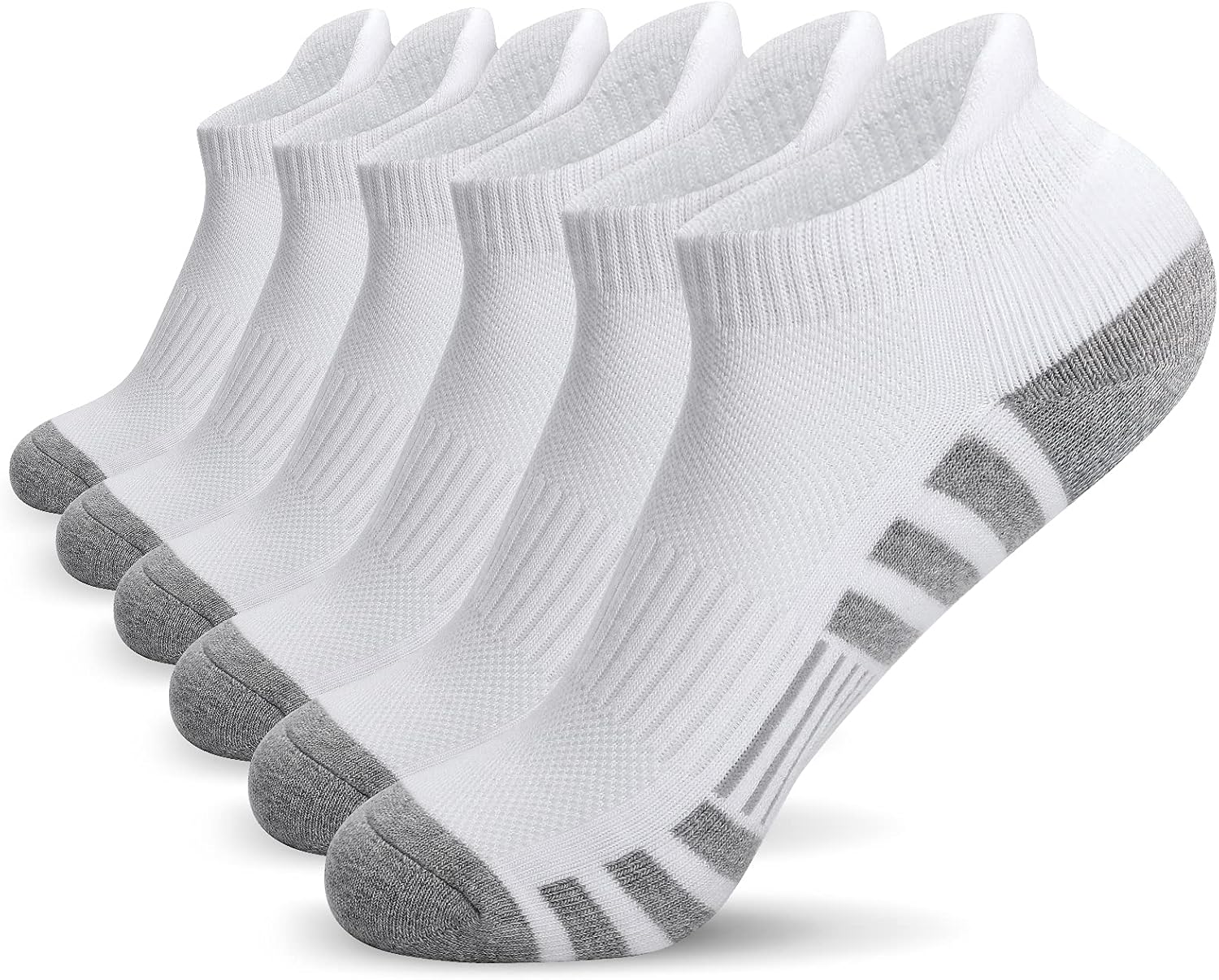 Airacker Ankle Athletic Running Socks Cushioned Breathable Low Cut Sports Tab So...