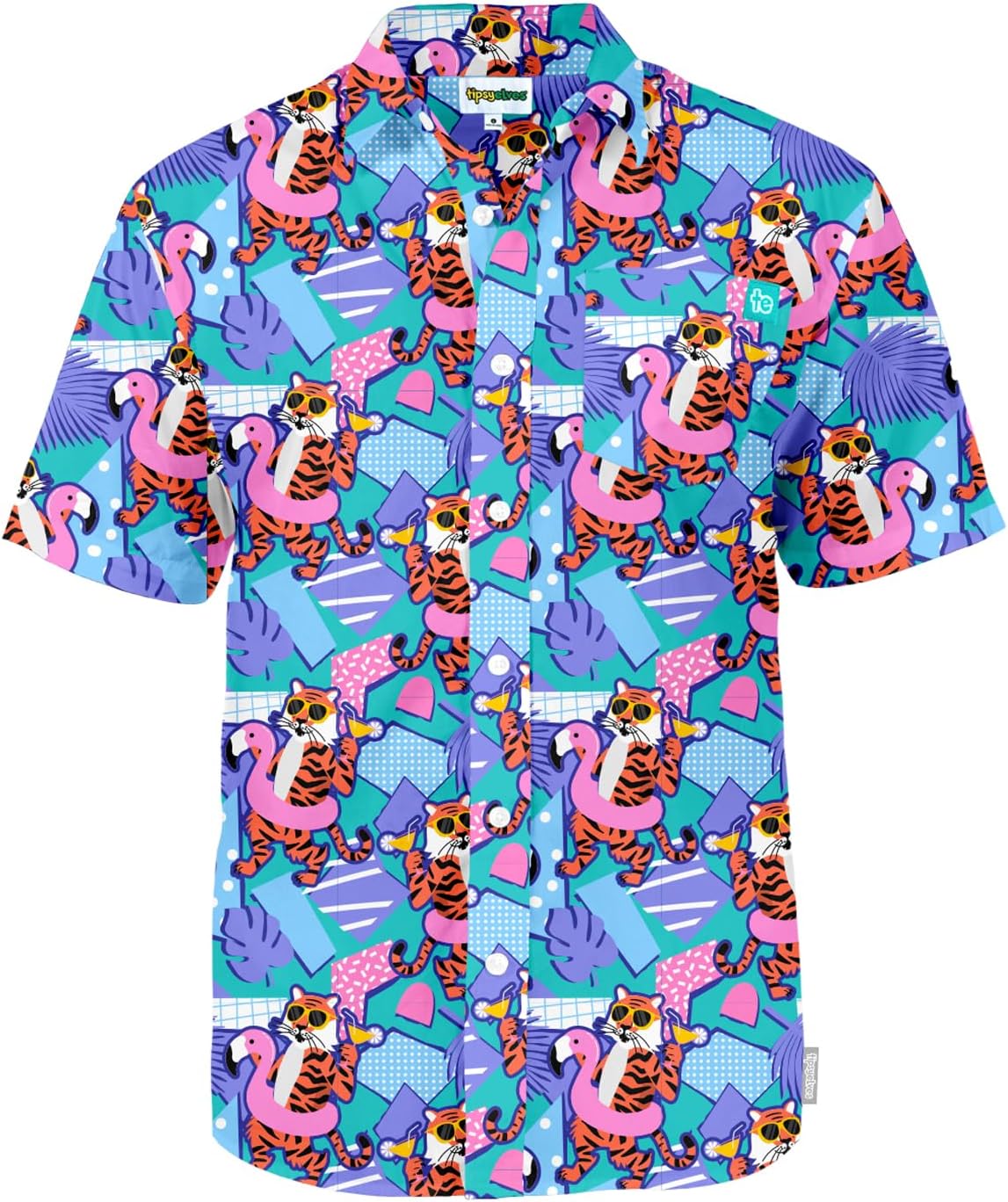 Tipsy Elves Hawaiian Shirts for Men - Men’s Casual Beach Summer Shirts - Stretch...