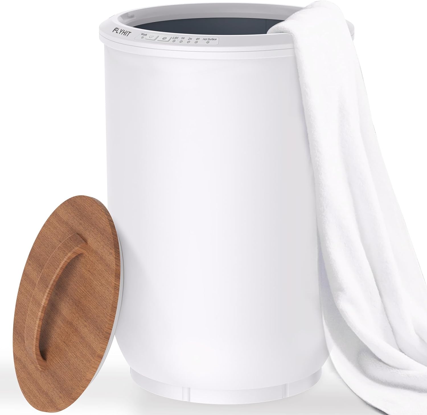 Luxury Towel Warmers for Bathroom - Wooden Lid, Large Towel Warmer Bucket, Auto...