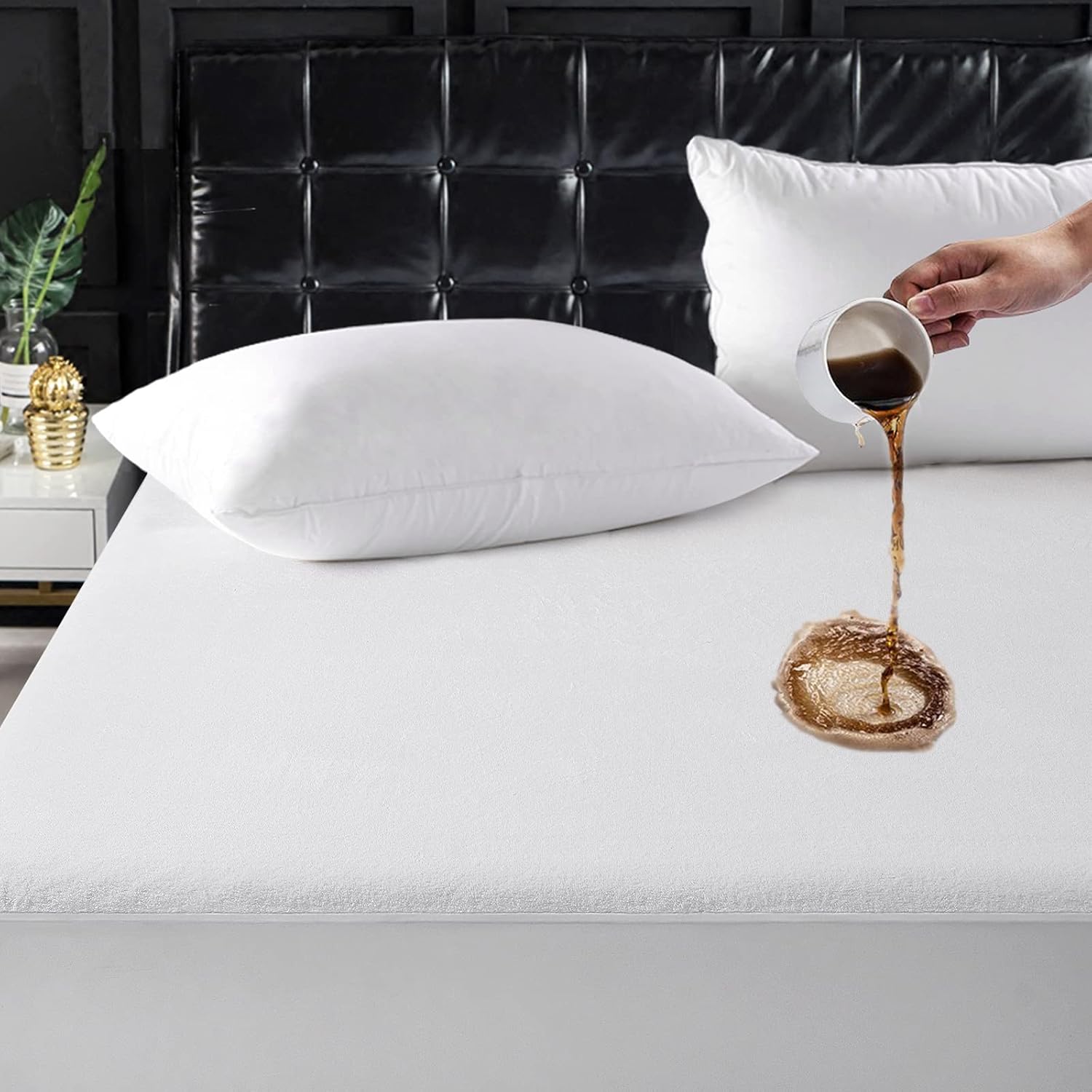TASTELIFE Queen Mattress Protector Waterproof, Breathable & Noiseless Waterproof...