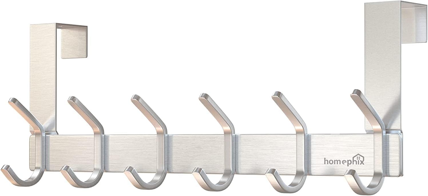 Homephix Over Door Hooks, Heavy Duty Stainless Steel Over Door Hanger, Rust Resi...