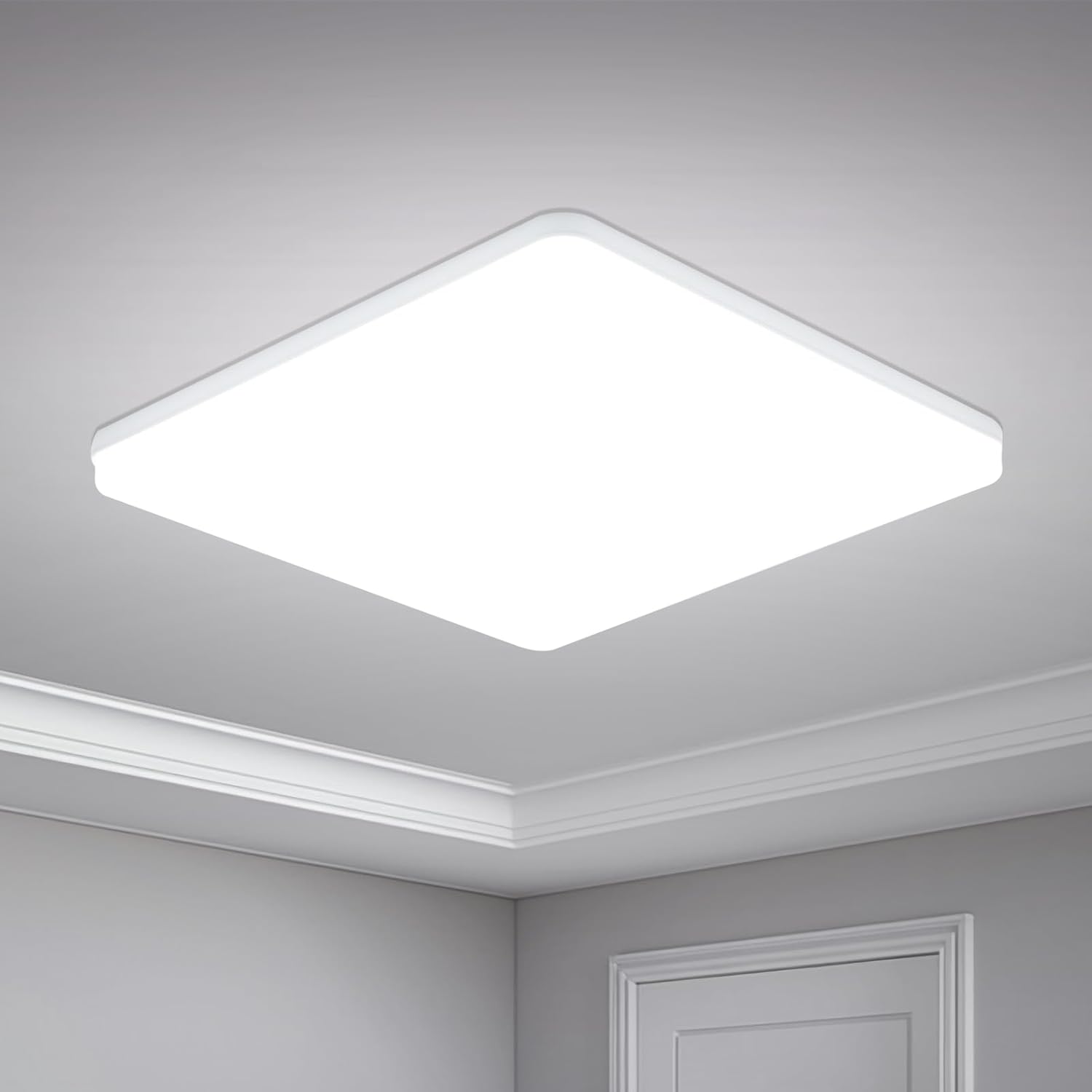 Yafido Ceiling Light Ultra Slim 48W 4320LM LED Panel Light Quick Installation Ce...