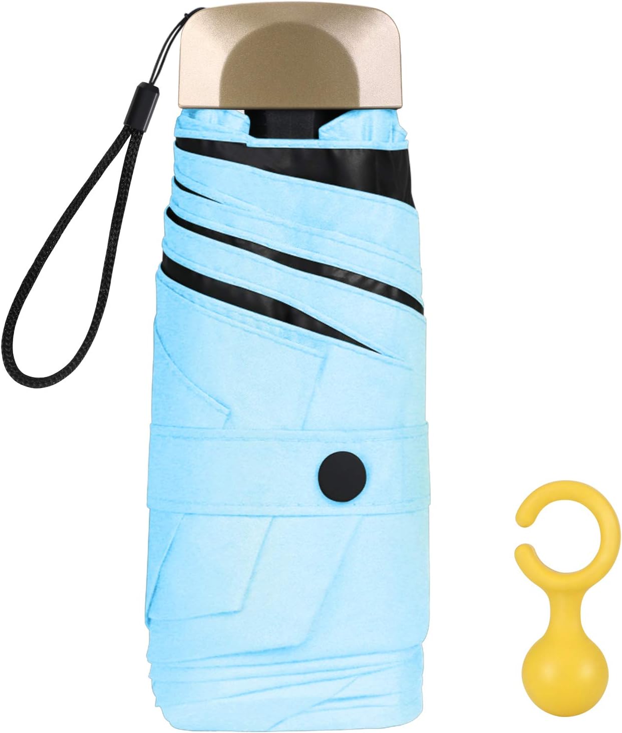 Vicloon Mini Umbrella, Special Pocket Umbrella with Golden Handle, High-Quality...