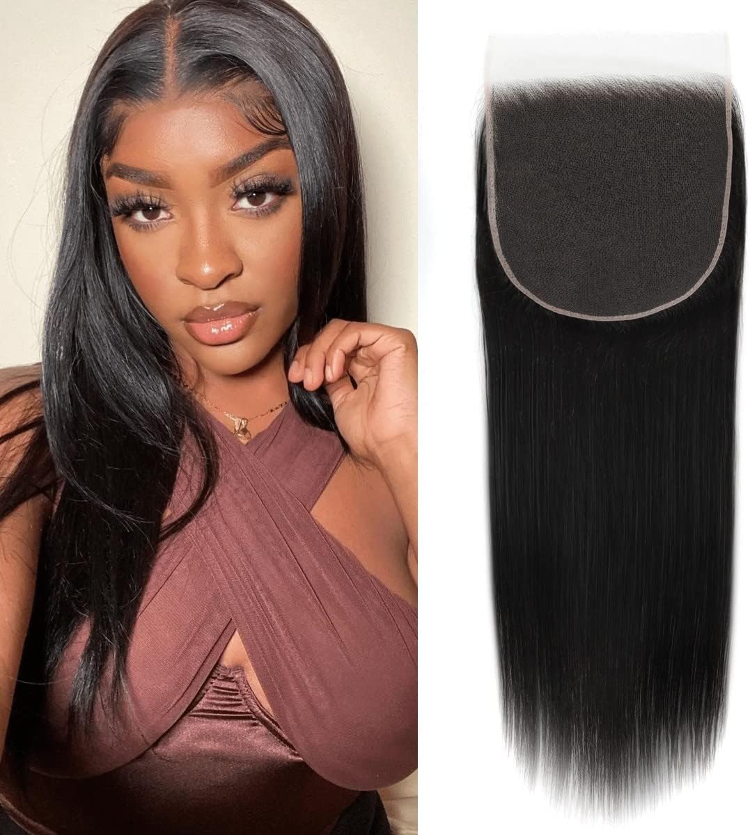 BEEOS 6x6 SKINLKE Real HD Lace Frontal Silky Straight, 0.1mm Ultra-thin HD Lace...