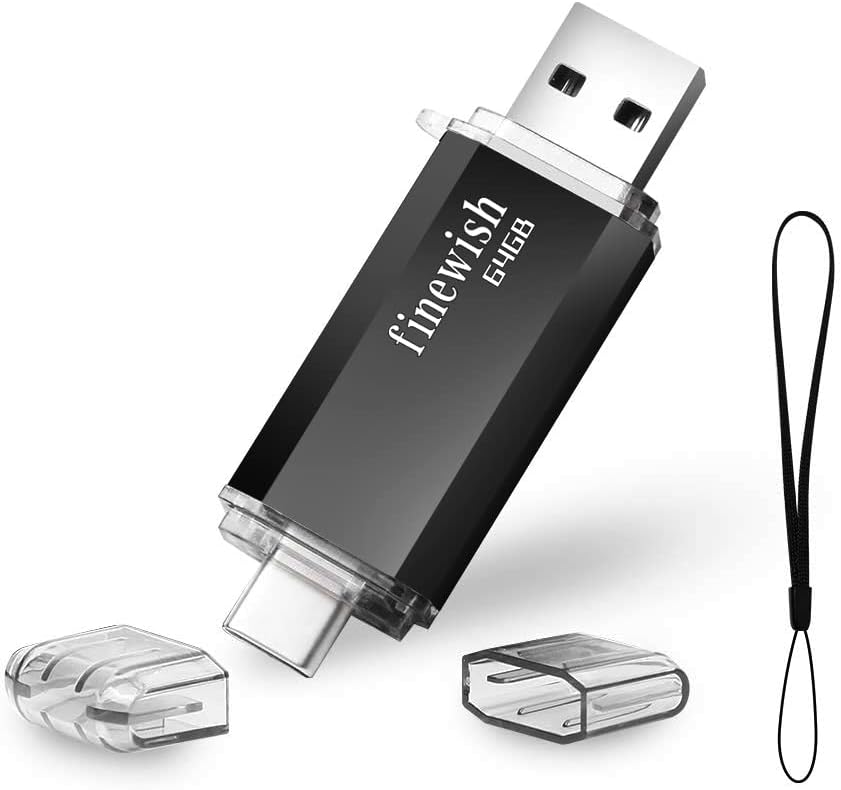 USB C Flash Drive 64GB, Special 2 in 1 Type C Memory Stick, High-Quality USB Key...