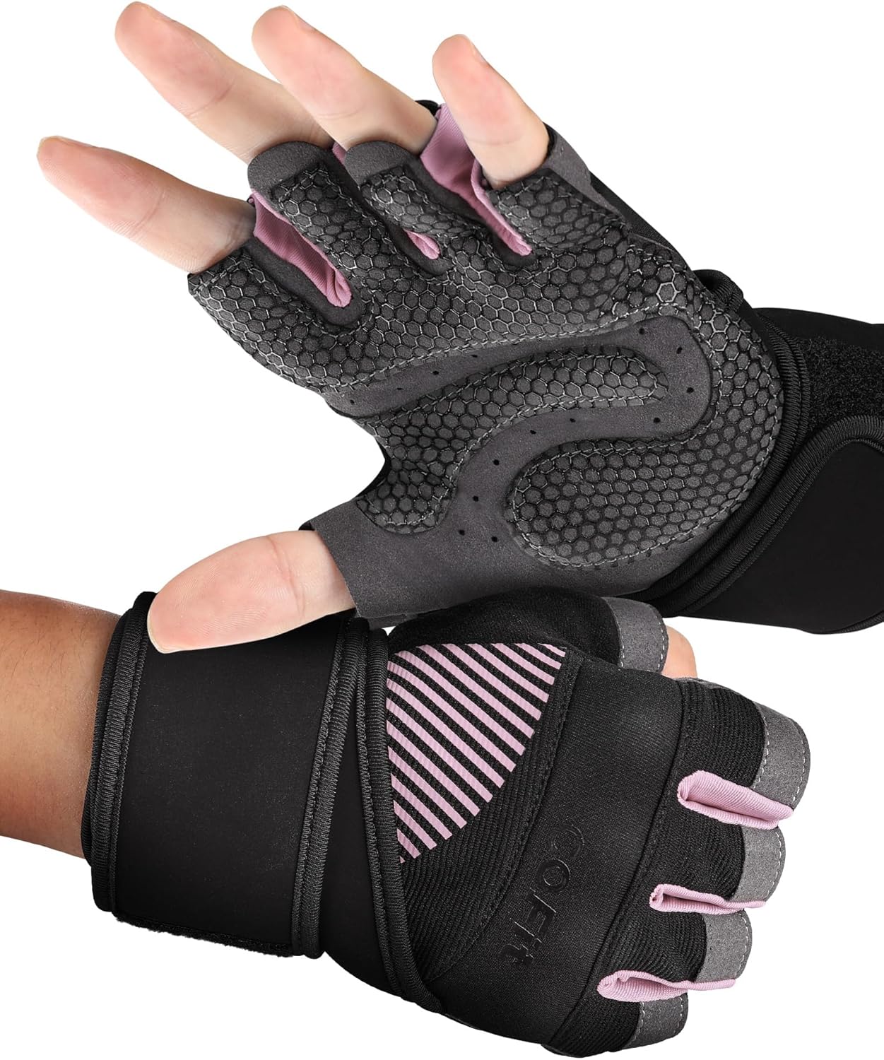 COFIT Breathable Workout Gloves, Antislip Weight Lifting Gym Gloves with Wrist W...