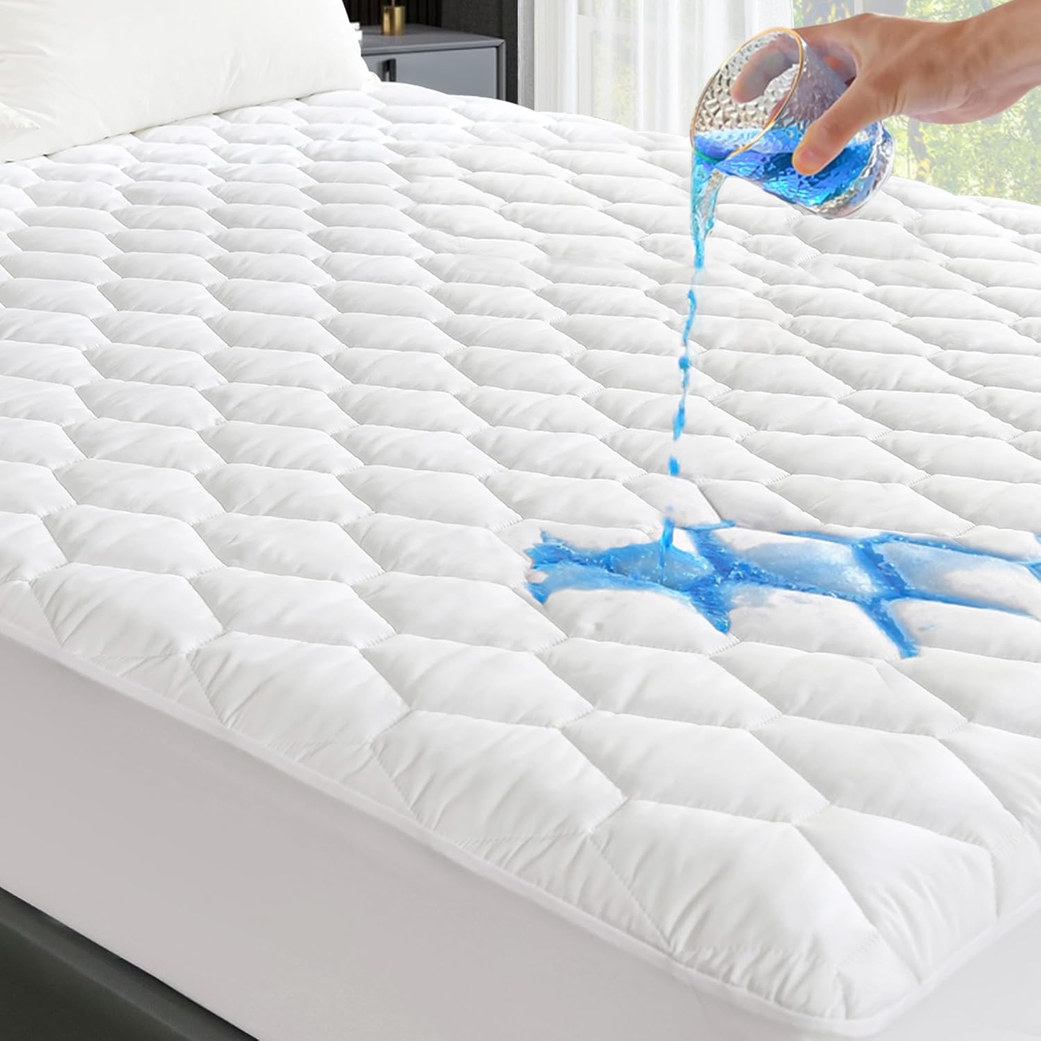 GRT King Mattress Protector Waterproof, 100% Waterproof Quilted Fitted Mattress...
