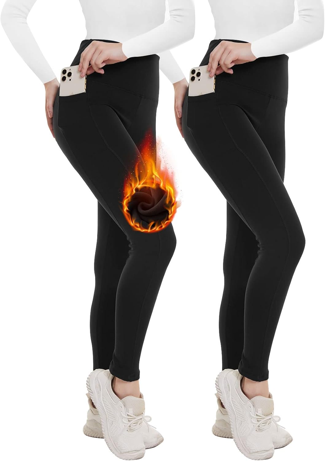 Opuntia High Waisted Leggings, Special Fleece Lined Pants for Women, Innovative...