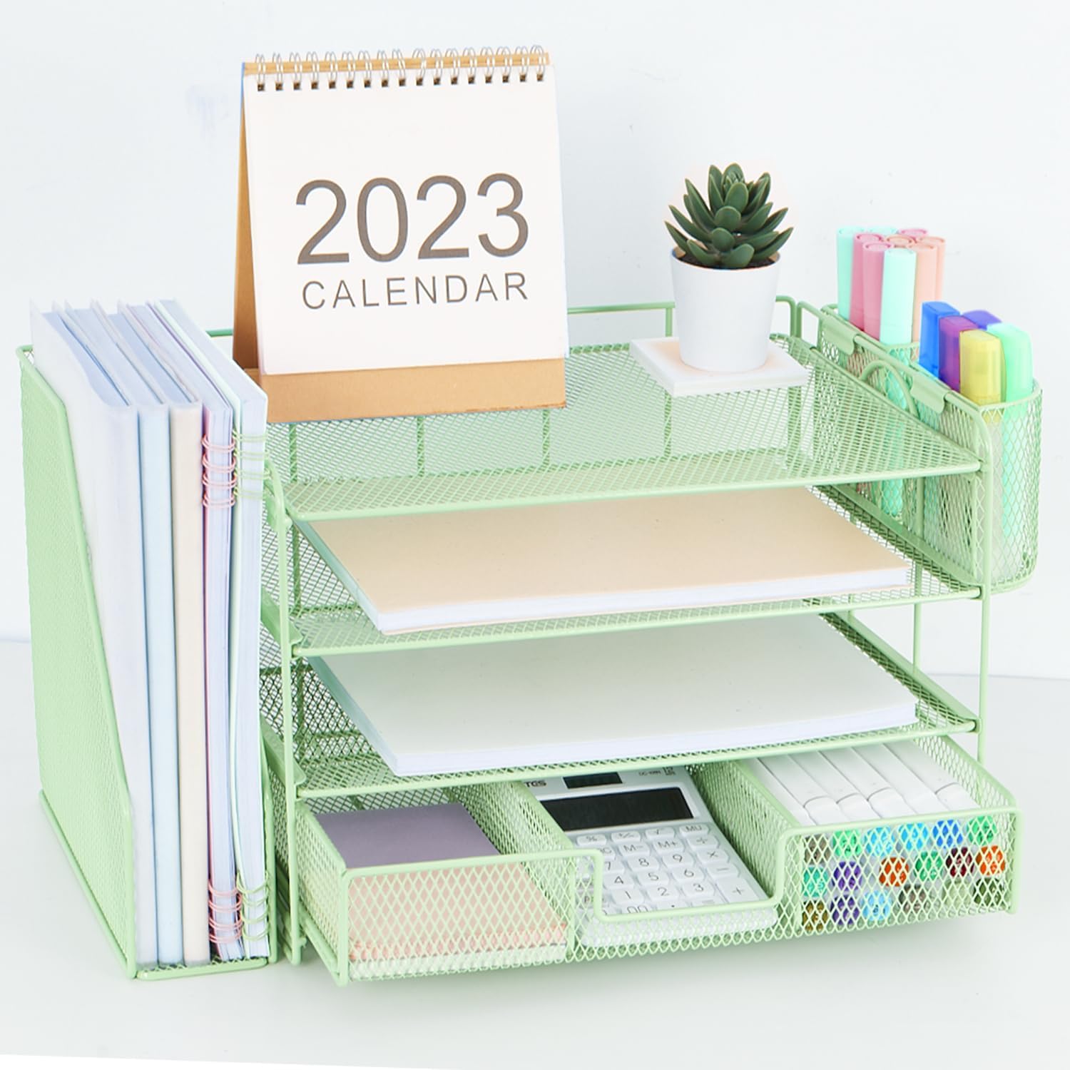 Desk Organizers and Accessories, Special 4 Tier Desk Paper Letter Tray Organizer...