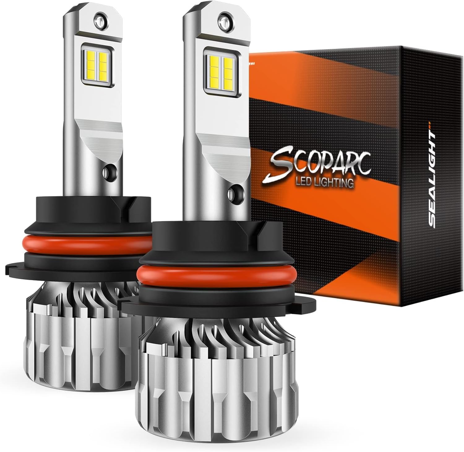 SEALIGHT 9004 HB1 Bulbs, 9004 Bulbs 6500K 33000LM Super Brigh Cool White Fog Lig...