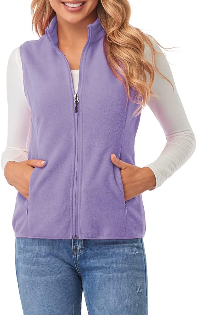 fuinloth Women's Fleece Gilet, Polar Soft Sleeveless Classic Fit Bodywarmer Vest...