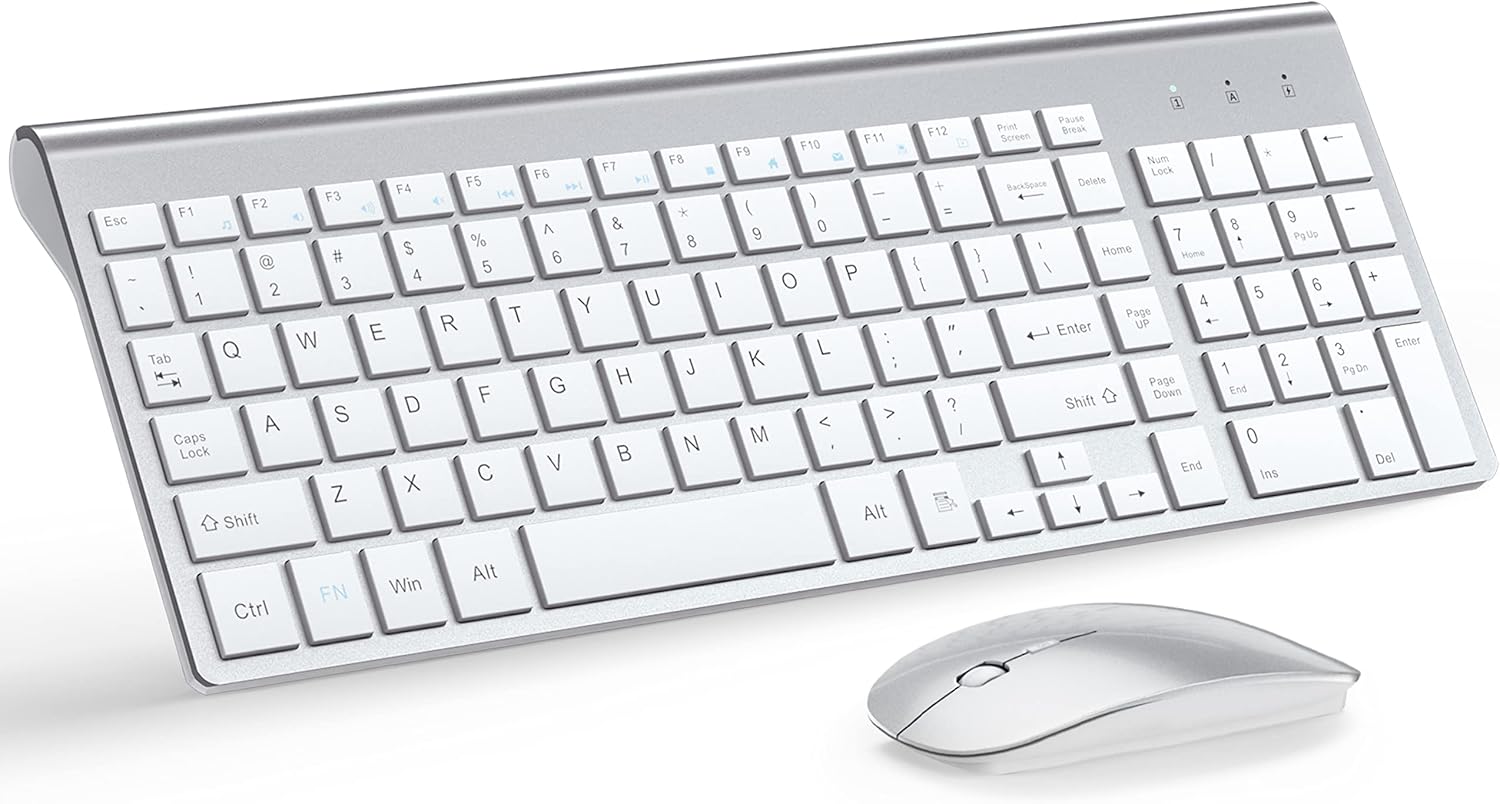TopMate Wireless Keyboard and Mouse Ultra Slim Combo, 2.4G Silent Compact USB Mo...