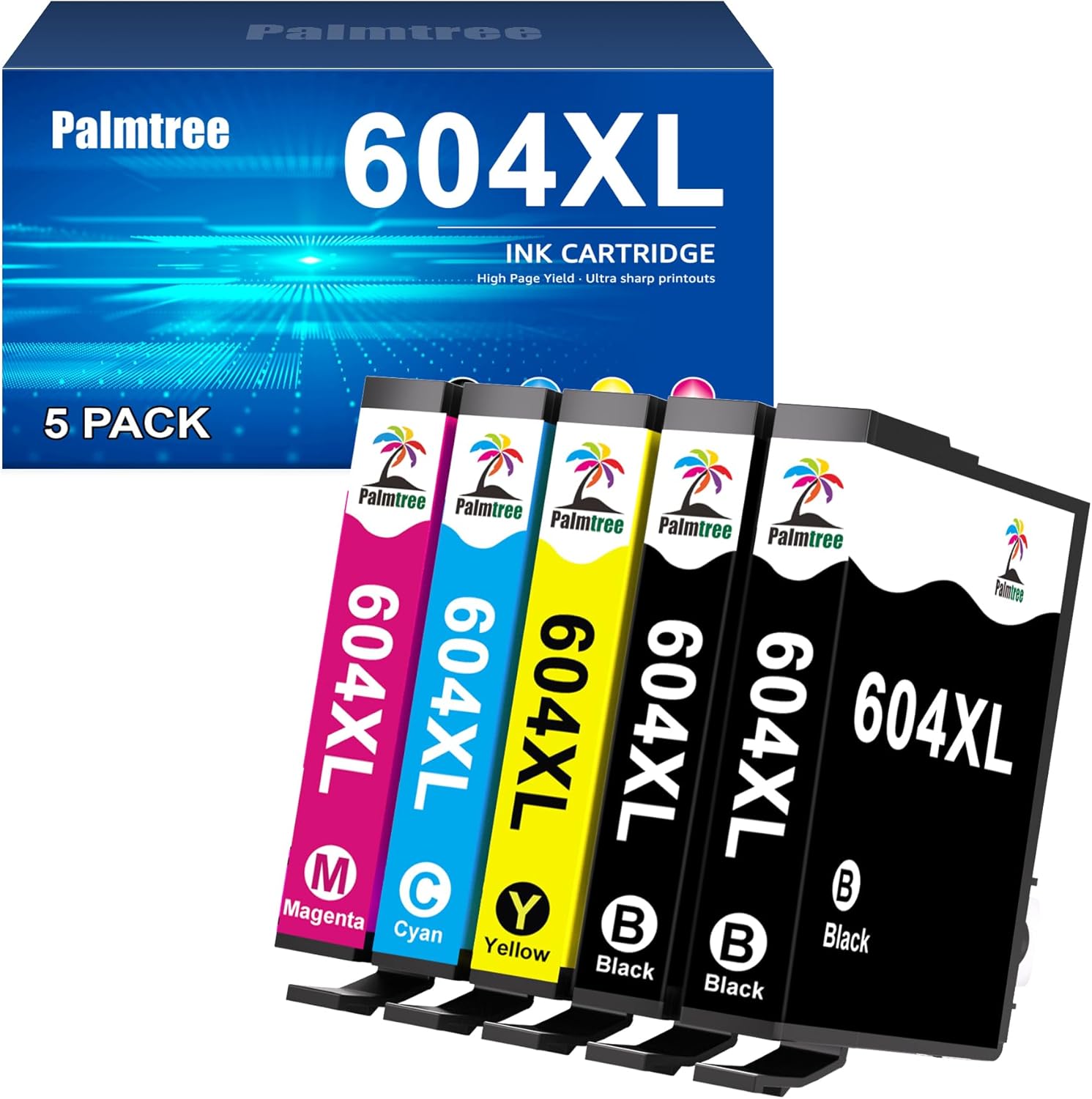 Palmtree 604 XL Ink Cartridges Multipack High Yield Compatible with Epson 604 60...