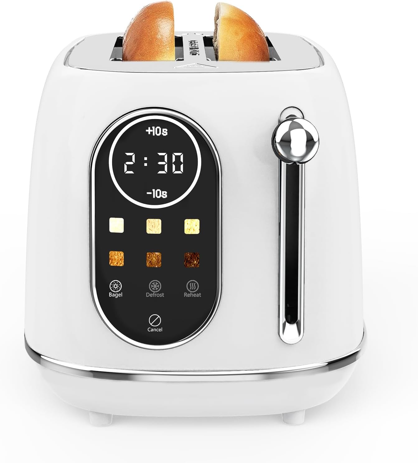 Keenstone Toaster Touch Control, Retro Toaster with Touchscreen, Stainless Steel...