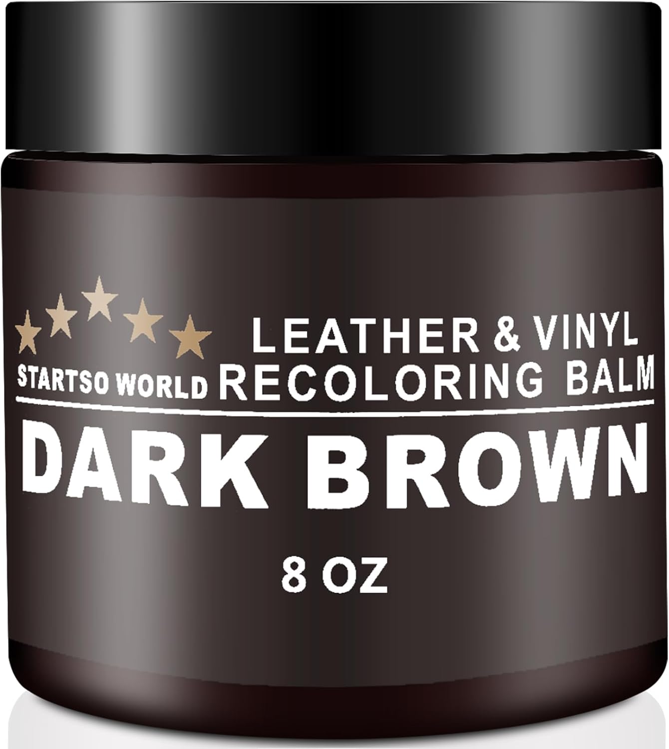 STARTSO WORLD Leather Recoloring Balm, Dark Brown Leather Repair Kit for Furnitu...