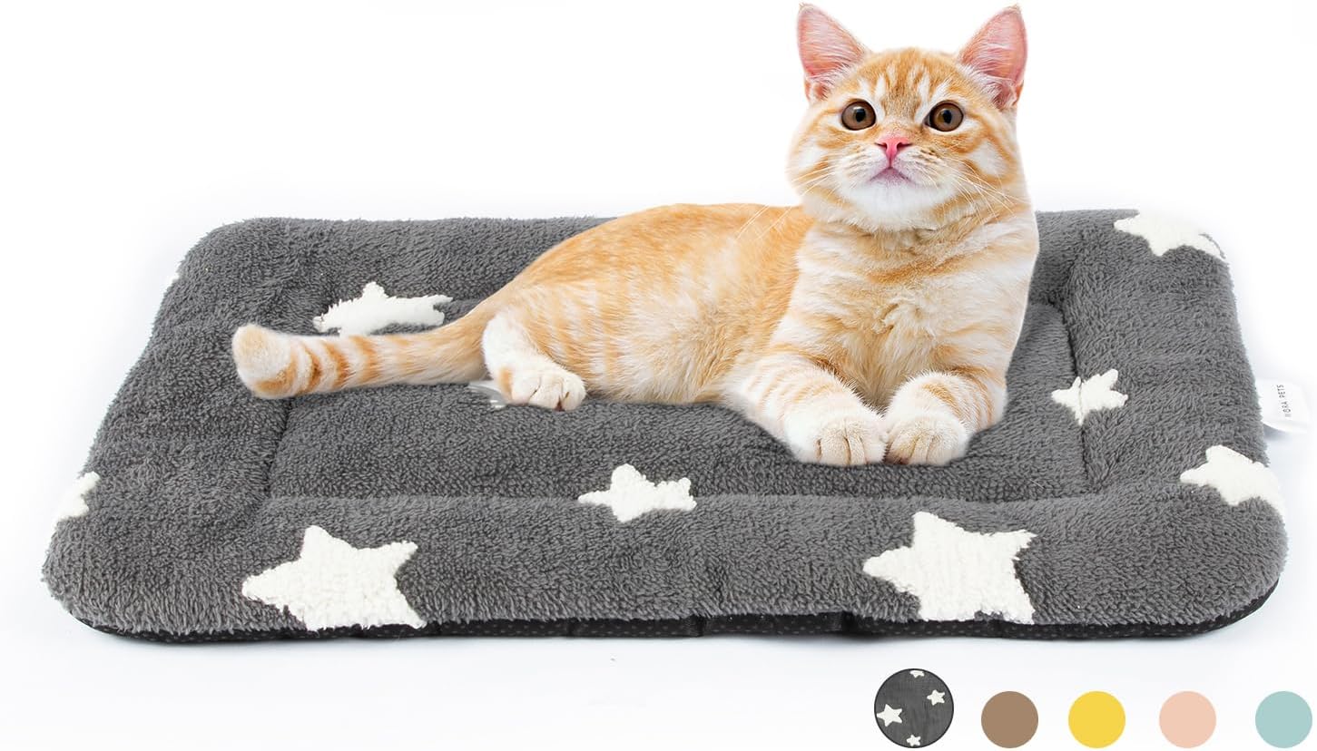 Mora Pets Cat Bed for Indoor Cats Washable Dog Crate Pad Thin Dog Bed Mat for Sm...