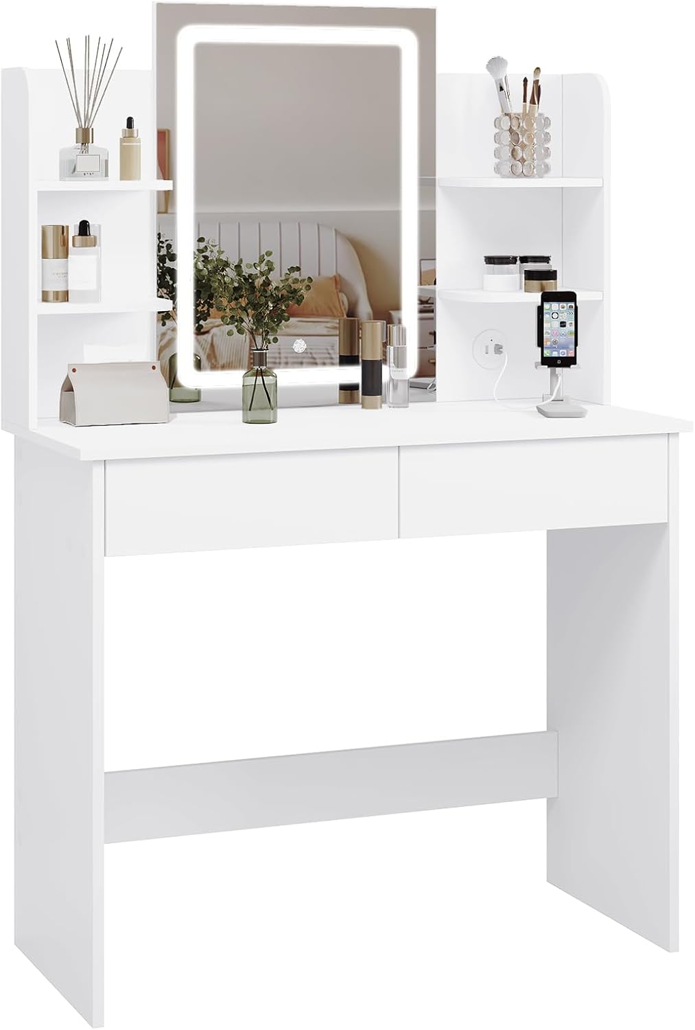 **Best WOLTU Dressing Table, Special Vanity Desk with Dimmable LED Lights, Innov...