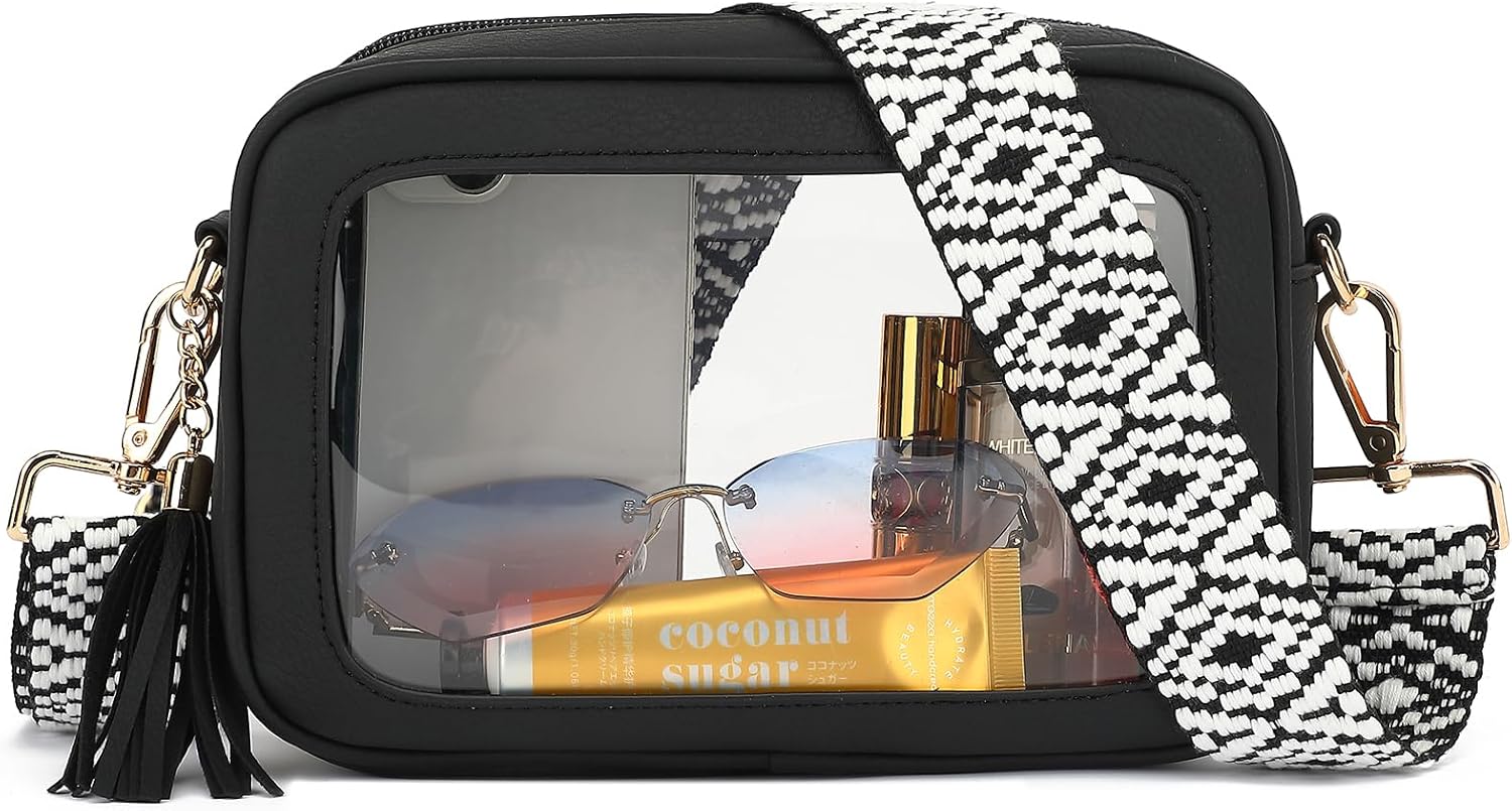 LOXOMU Clear Crossbody Bag Stadium Approved - Waterproof Clear Purses for Women...