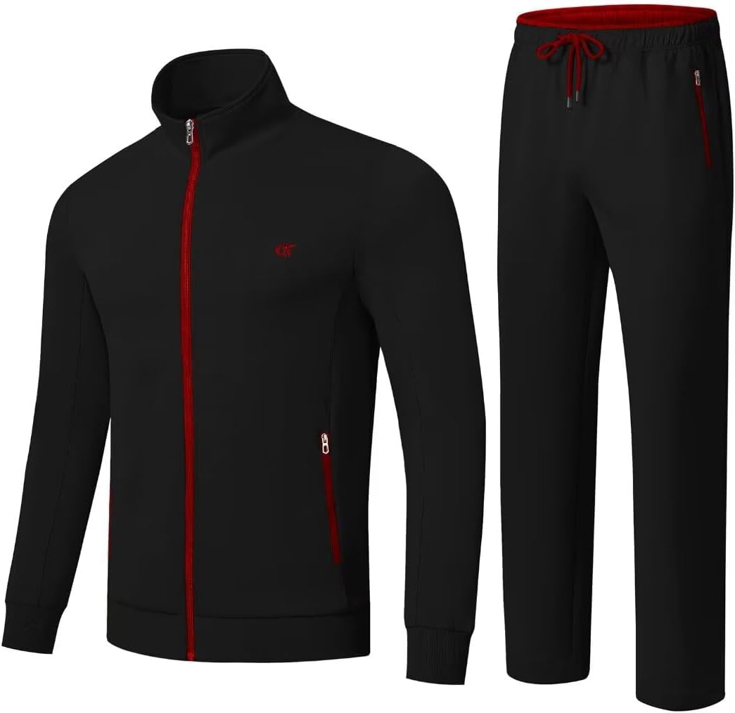Men's Tracksuits 2 Piece Outfits Full Zip Sports Sweatsuit Jogging Suits X-Large...