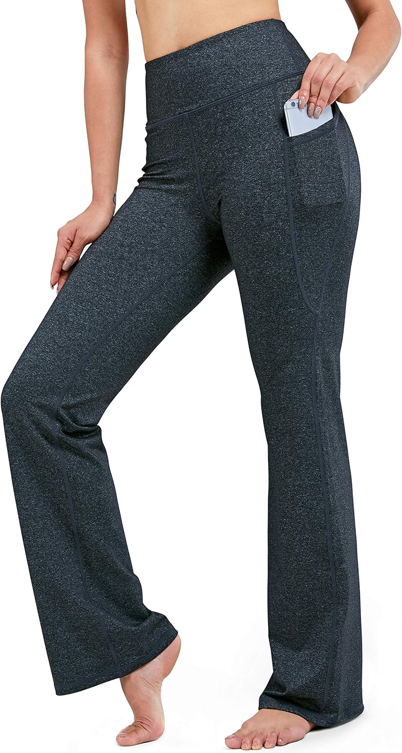 Women's Bootcut Yoga Pants, Exclusive Long Bootleg High-Waisted Flare Pants with...