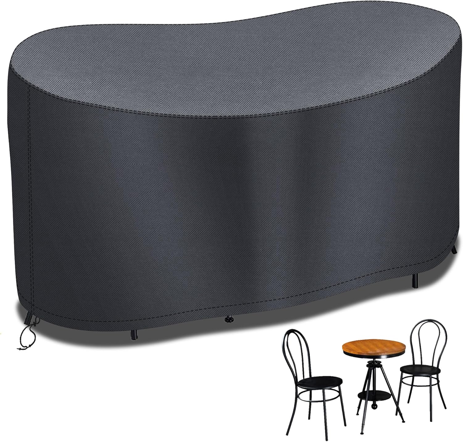 RICHIE Small Bistro Set Cover, 124*63*80cm Waterproof Outdoor Garden Patio Furni...