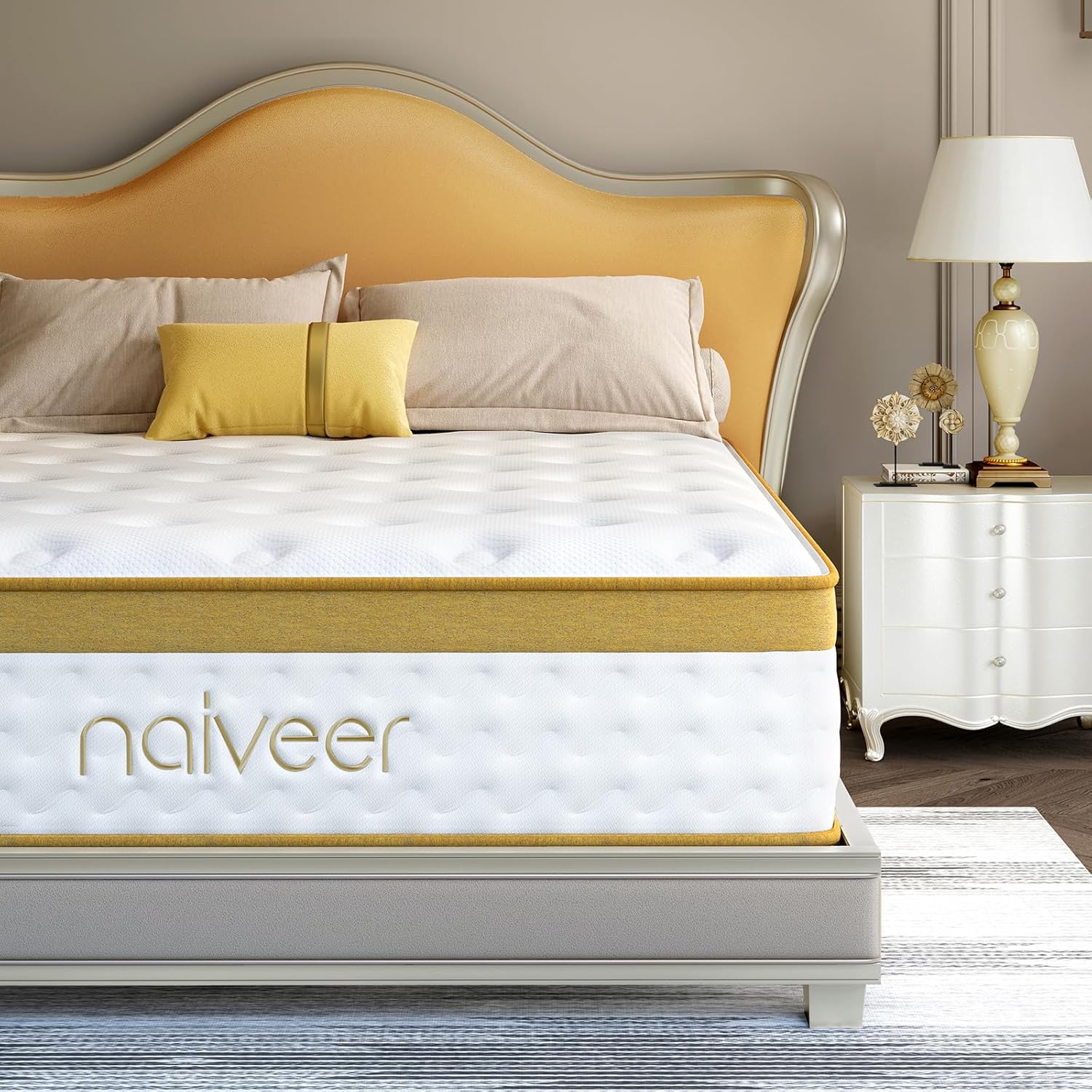 Cooling Gel King Size Mattress 14 Inch Memory Foam Hybrid Mattress for Back Pain...