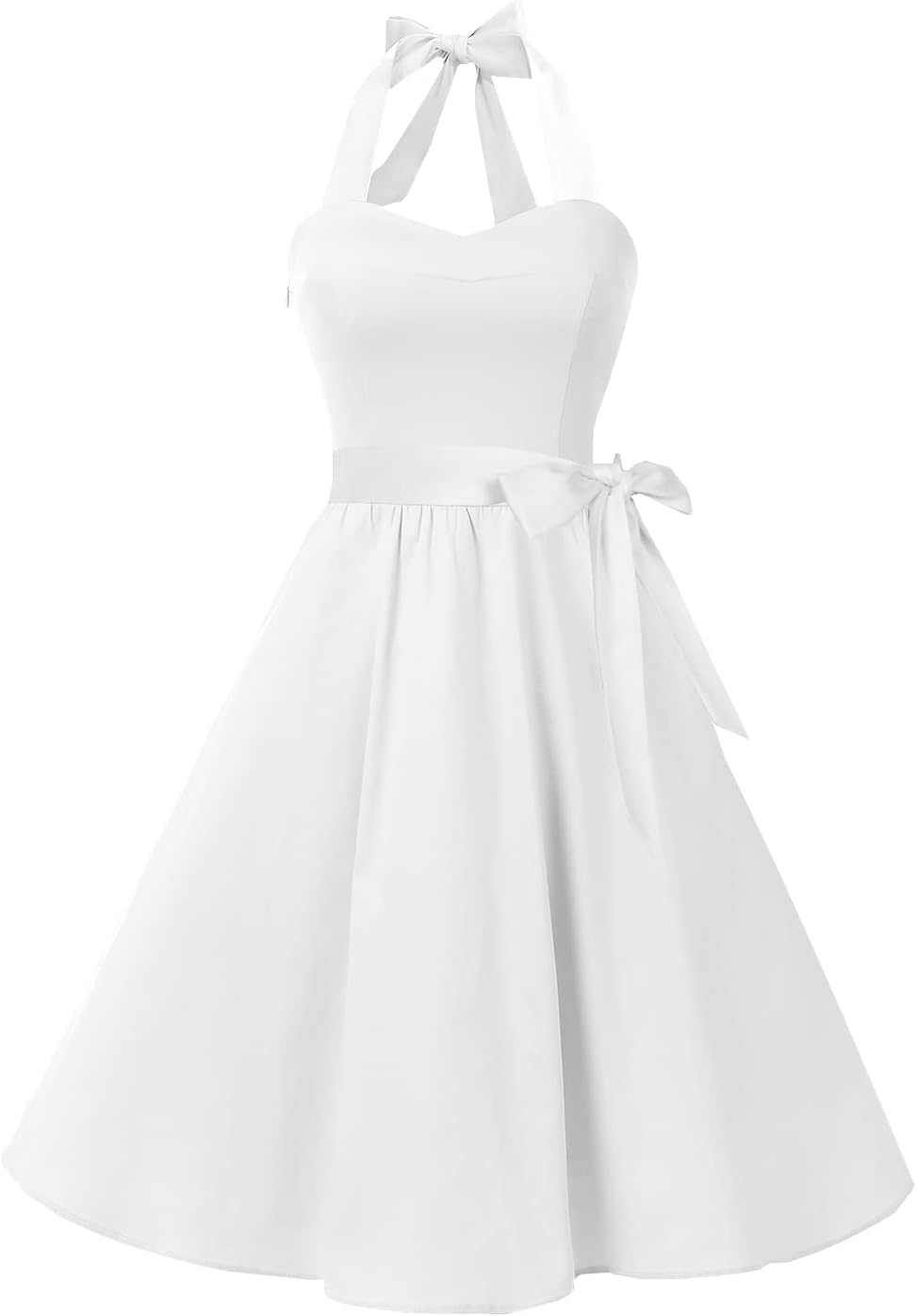 Topdress Women'sVintage Polka Audrey Dress 1950s Halter Retro Cocktail Dress Lar...