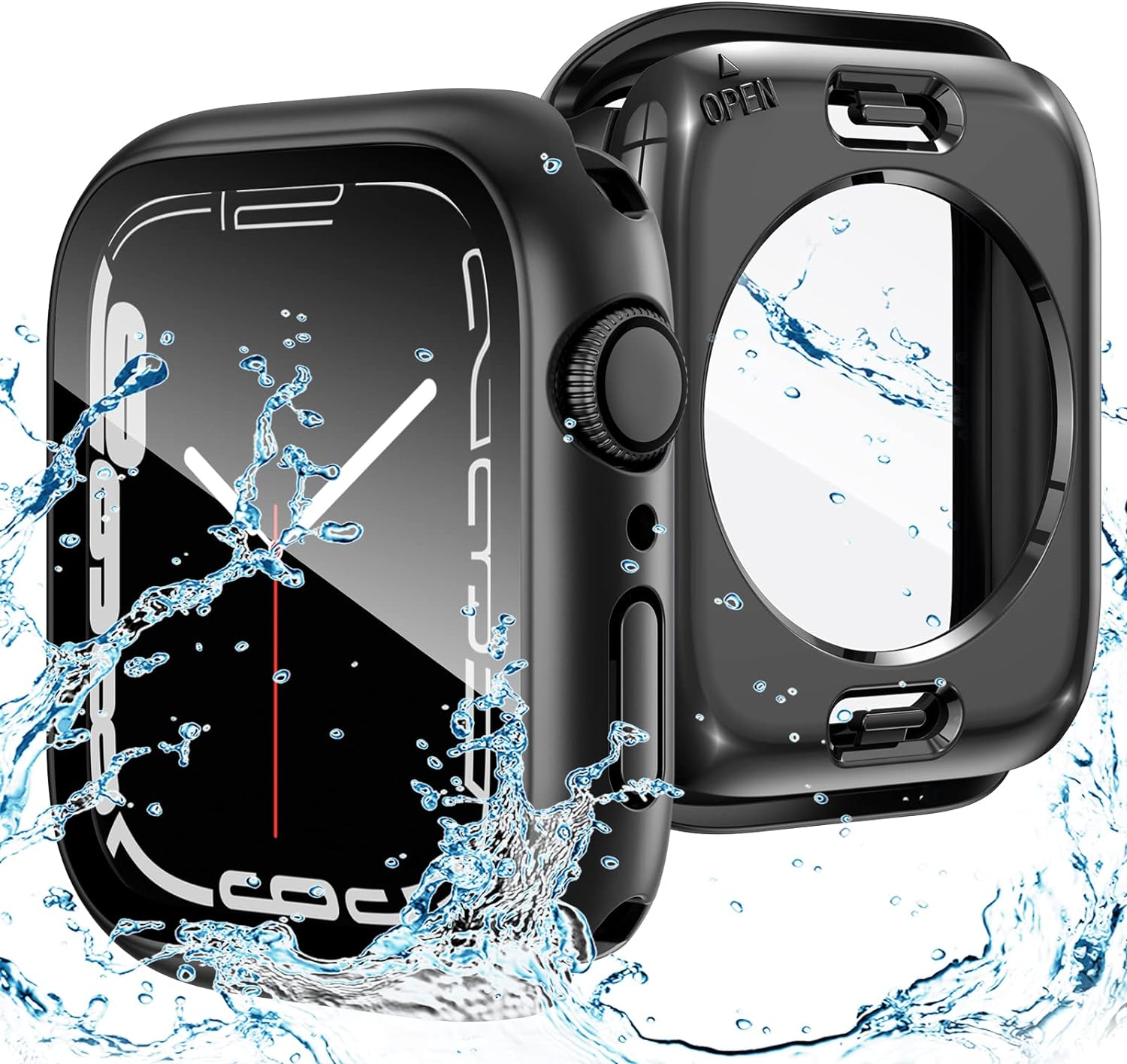 Goton 2 in 1 Waterproof Case for Apple Watch Screen Protector 44mm SE 2nd Gen Se...