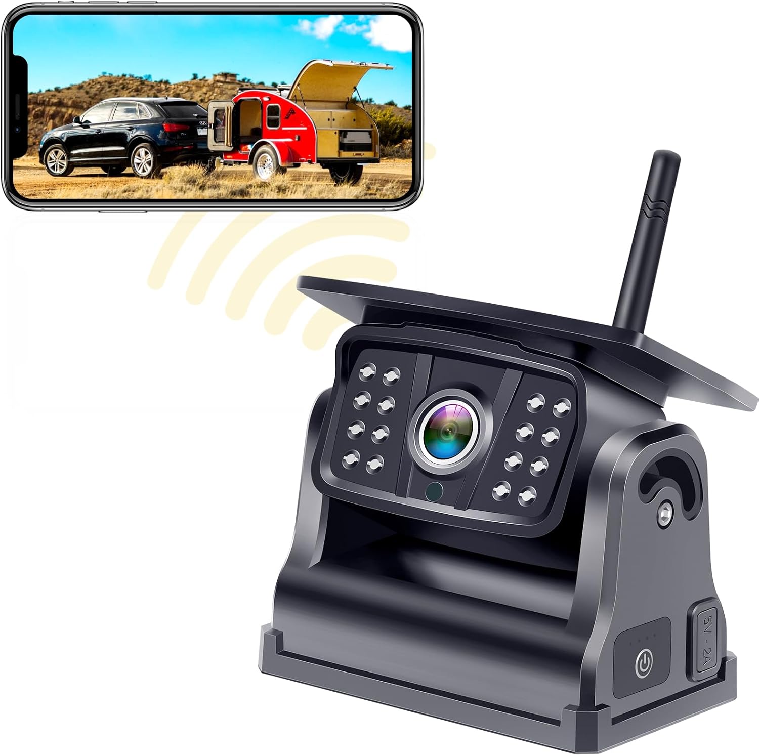 Wireless Backup Camera WiFi Magnetic - Ease of Use Hitch Trailer Truck HD 1080P...