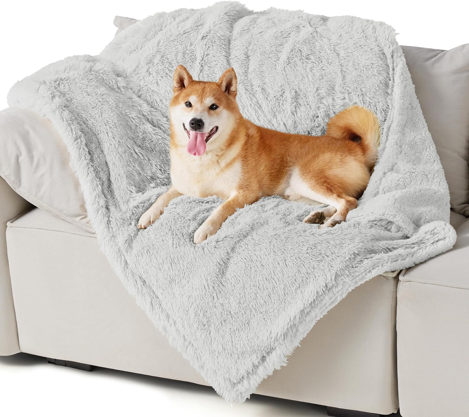 Bedsure Waterproof Dog Blankets for Large Dogs - Calming Cat Blanket for Couch P...