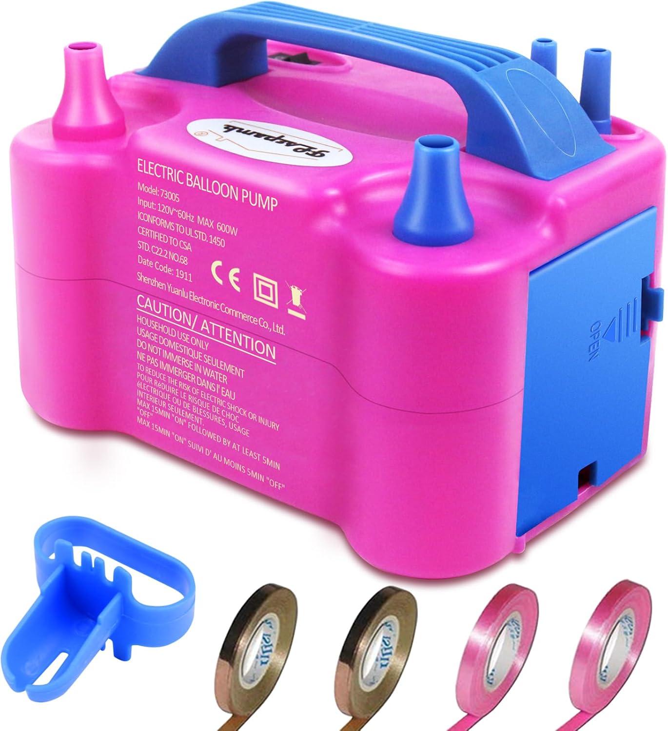 FLSEPAMB Balloon Pump, Electric Balloon Pump,Portable Dual Nozzles Electric Ball...
