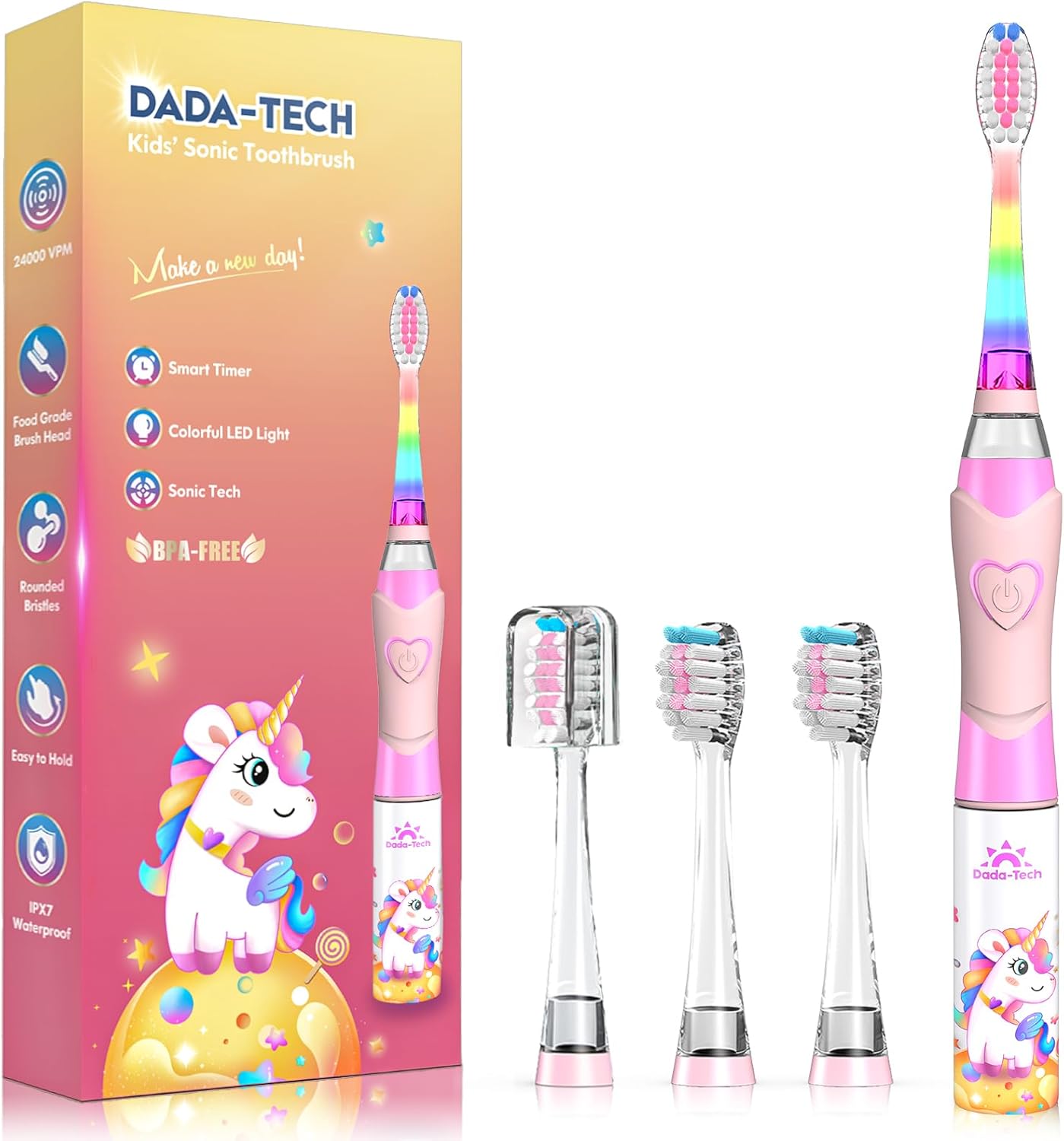 Kids Electric Toothbrush 3-5-6-12, Toddler Toothbrush Girls Electric Toothbrush...