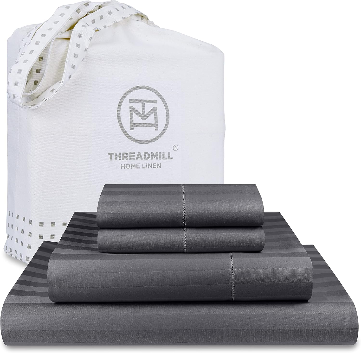 Threadmill 500 Thread Count Queen Size, Luxury Cotton Sheet Set for Comfort, Spe...