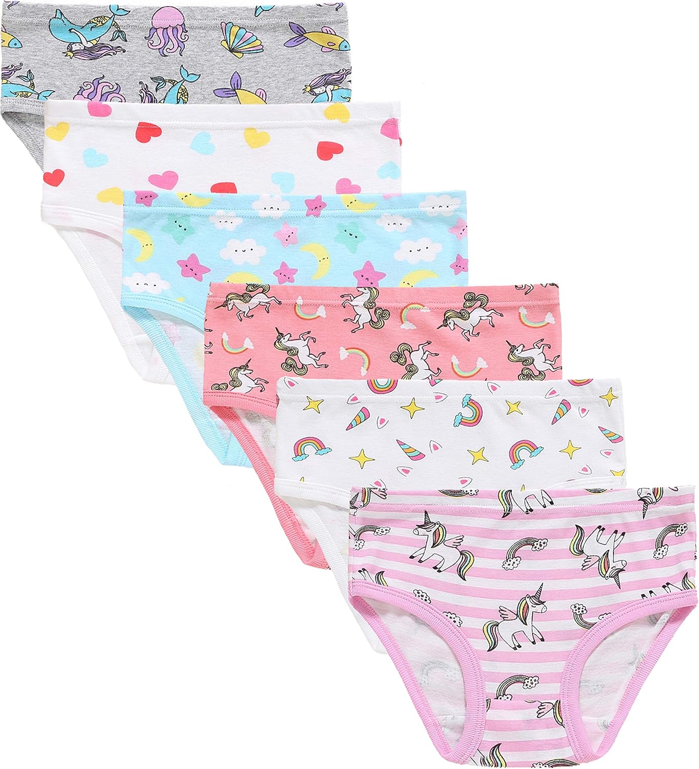 Slenily Little Girls' Soft Cotton Underwear Kids Cool Breathable Comfort Panty B...