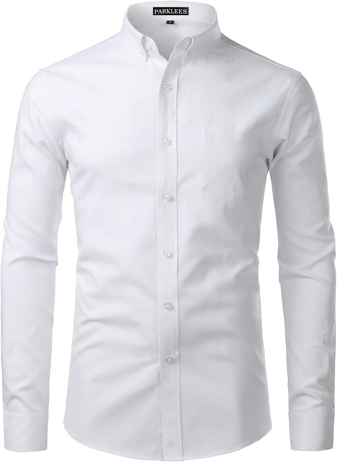 PARKLEES Men's Slim Fit Shirt, Special Long Sleeve Shirt, Innovative Casual Butt...