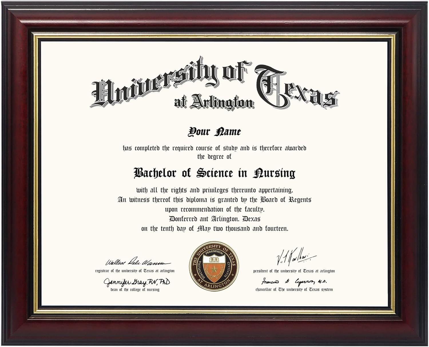 GraduationMall Certificate Frame, Special 8.5x11 Diploma Frame, Affordable Solid...